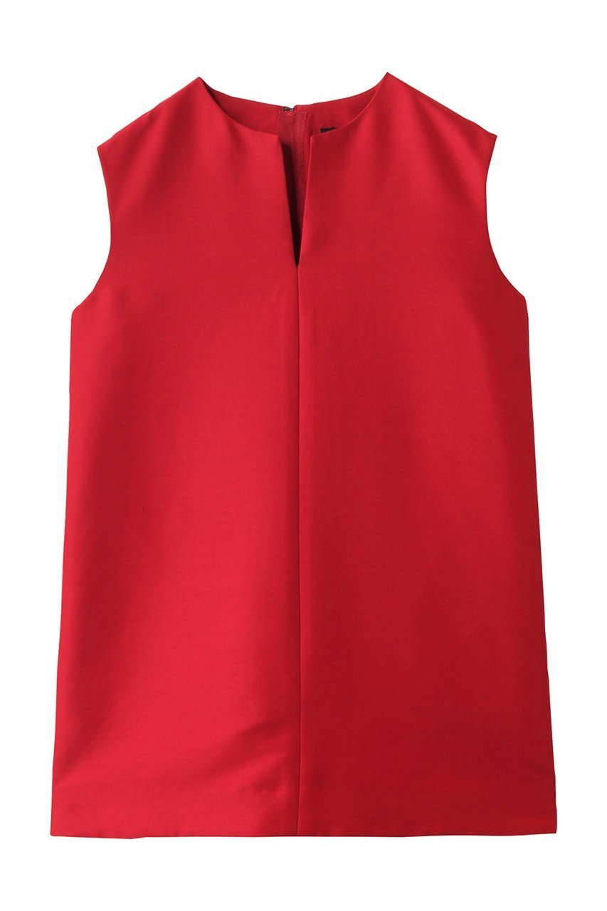 【エムフィル/M Fil】のBubbly ダブルクロス キーネック トップス インテリア・キッズ・メンズ・レディースファッション・服の通販 founy(ファニー) 　ファッション　Fashion　レディースファッション　Fashion for Women　トップス・カットソー　Cut & Sew Tops　キャミソール&ノースリーブ　Camisoles & Sleeveless Tops　シャツ・ブラウス・オフィスカジュアル　Elegant Blouses & Button-Ups　アウター　Coat / Outerwear Collection　シンプル　Simple, Minimal　ダブル　Double, Double-Breasted　ノースリーブ　Sleeveless, No-Sleeve　モダン　Modern, Contemporary　レッド|ID: prp329100004878216 ipo3291000000036391253