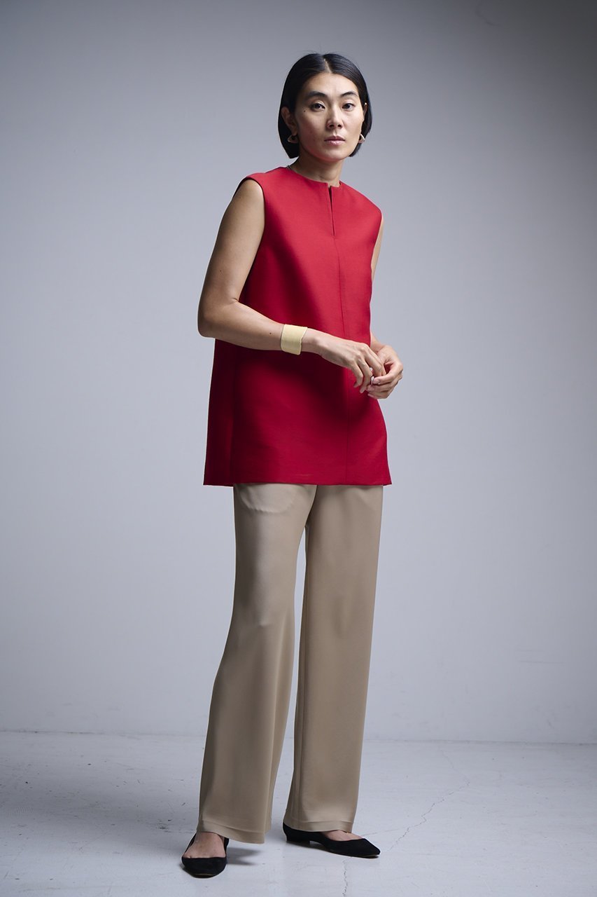 【エムフィル/M Fil】のBubbly ダブルクロス キーネック トップス 人気、トレンドファッション・服の通販 founy(ファニー) 　ファッション　Fashion　レディースファッション　Fashion for Women　トップス・カットソー　Cut & Sew Tops　キャミソール&ノースリーブ　Camisoles & Sleeveless Tops　シャツ・ブラウス・オフィスカジュアル　Elegant Blouses & Button-Ups　アウター　Coat / Outerwear Collection　シンプル　Simple, Minimal　ダブル　Double, Double-Breasted　ノースリーブ　Sleeveless, No-Sleeve　モダン　Modern, Contemporary　other-7|ID: prp329100004878216 ipo3291000000036391266