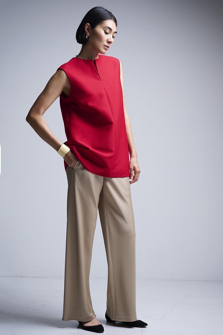 【エムフィル/M Fil】のBubbly ダブルクロス キーネック トップス 人気、トレンドファッション・服の通販 founy(ファニー) 　ファッション　Fashion　レディースファッション　Fashion for Women　トップス・カットソー　Cut & Sew Tops　キャミソール&ノースリーブ　Camisoles & Sleeveless Tops　シャツ・ブラウス・オフィスカジュアル　Elegant Blouses & Button-Ups　アウター　Coat / Outerwear Collection　シンプル　Simple, Minimal　ダブル　Double, Double-Breasted　ノースリーブ　Sleeveless, No-Sleeve　モダン　Modern, Contemporary　other-8|ID: prp329100004878216 ipo3291000000036391268