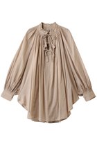 【プレインピープル/PLAIN PEOPLE】のコットンボイルタックギャザーブラウス ライトベージュ|ID: prp329100004878230 ipo3291000000036391316