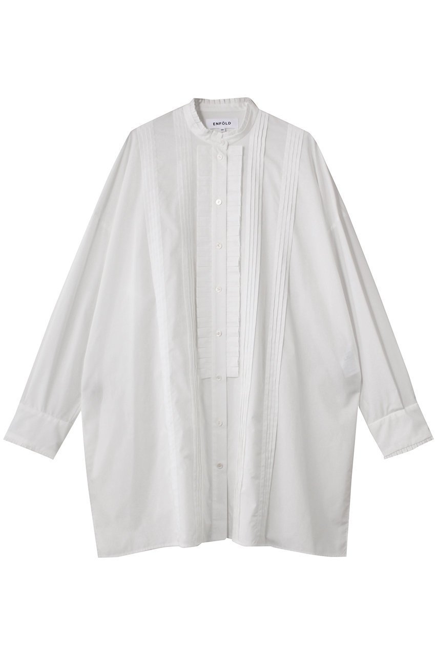 【エンフォルド/ENFOLD】のLOOSE SHIRT/シャツ インテリア・キッズ・メンズ・レディースファッション・服の通販 founy(ファニー) 　ファッション　Fashion　レディースファッション　Fashion for Women　トップス・カットソー　Cut & Sew Tops　シャツ・ブラウス・オフィスカジュアル　Elegant Blouses & Button-Ups　おすすめ　Recommended / Our Picks　クラシカル　Classical, Vintage-Inspired　クラシック　Classic, Timeless Style　ショート　Short, Short Length　スリーブ　Sleeve, Long Sleeve / Short Sleeve　フェミニン　Feminine, Girly　フリル　Frill, Ruffle　ルーズ　Loose, Oversized　ロング　Long, Long-Length　ワイド　Wide, Wide Fit　今季　This Season, Current Season　ホワイト|ID: prp329100004878231 ipo3291000000036391332