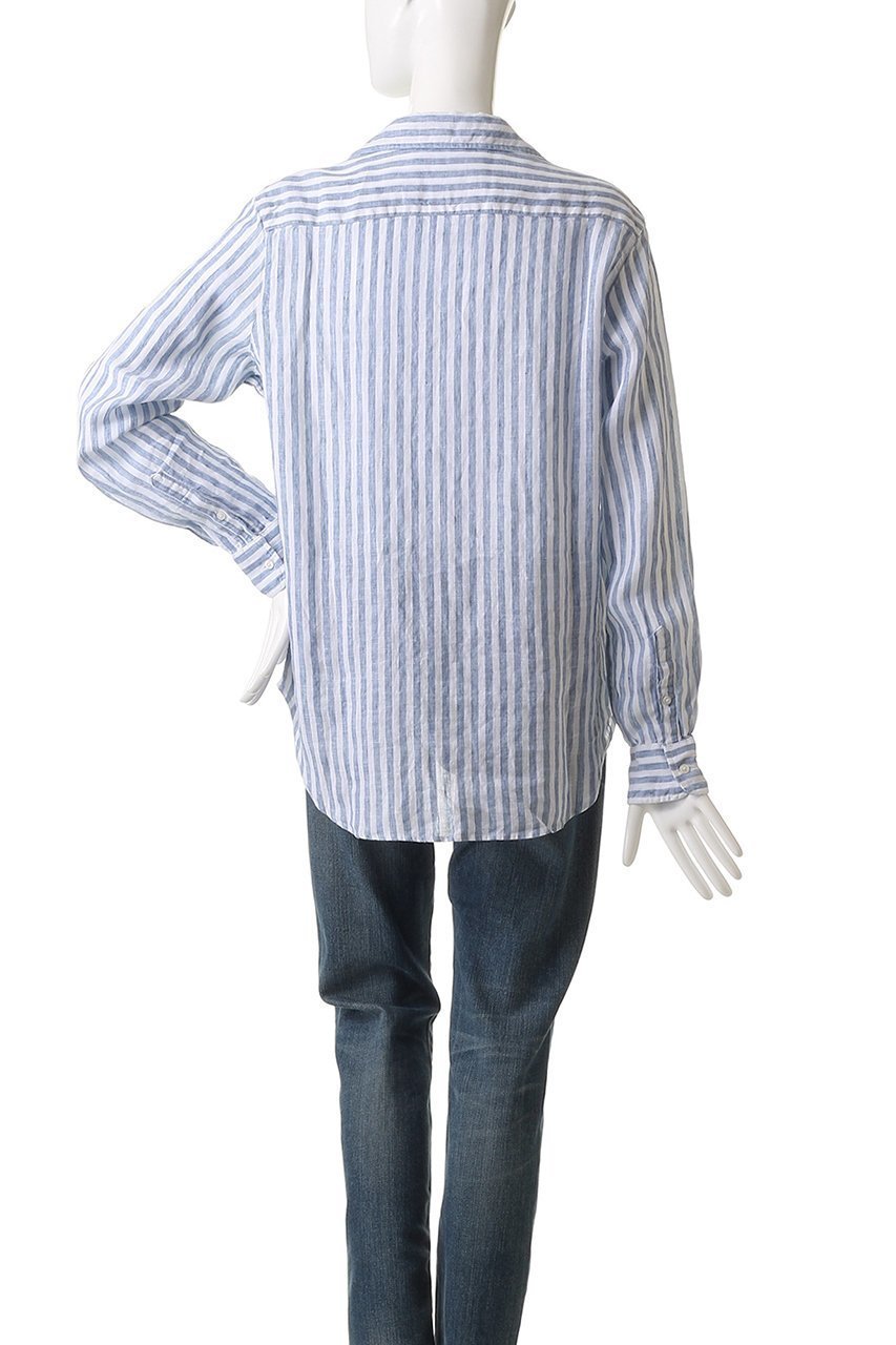 【フランク&アイリーン/Frank&Eileen】のEILEEN イタリアンリネン ボールドストライプ シャツ 人気、トレンドファッション・服の通販 founy(ファニー) 　ファッション　Fashion　レディースファッション　Fashion for Women　トップス・カットソー　Cut & Sew Tops　シャツ・ブラウス・オフィスカジュアル　Elegant Blouses & Button-Ups　ストライプ　Stripe, Striped Pattern　スリーブ　Sleeve, Long Sleeve / Short Sleeve　ボトム　Bottoms, Lower Wear　リネン　Linen, Linen Fabric　リラックス　Relax, Relaxed Fit　ロング　Long, Long-Length　other-4|ID: prp329100004878258 ipo3291000000036391592
