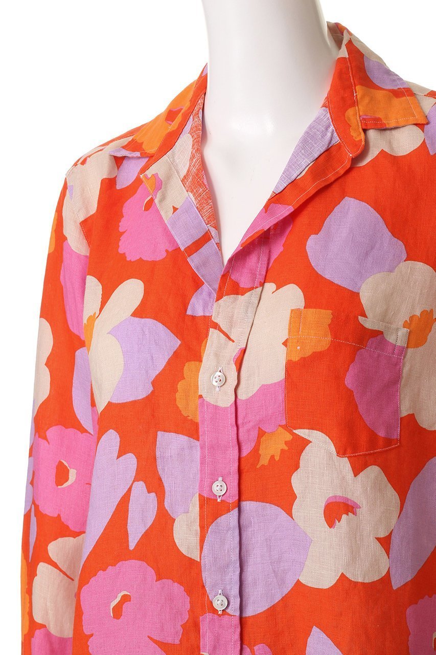 【フランク&アイリーン/Frank&Eileen】のEILEEN イタリアンリネン フラワープリント シャツ 人気、トレンドファッション・服の通販 founy(ファニー) ファッション Fashion レディースファッション Fashion for Women トップス・カットソー Cut & Sew Tops シャツ・ブラウス・オフィスカジュアル Elegant Blouses & Button-Ups 花柄・フラワープリント・モチーフ Floral Prints & Motifs / Flower Pattern Tops スリーブ Sleeve, Long Sleeve / Short Sleeve フラワー Flower, Floral プリント Print, Printed Pattern リネン Linen, Linen Fabric ロング Long, Long-Length other-5|ID: prp329100004878259 ipo3291000000036391599