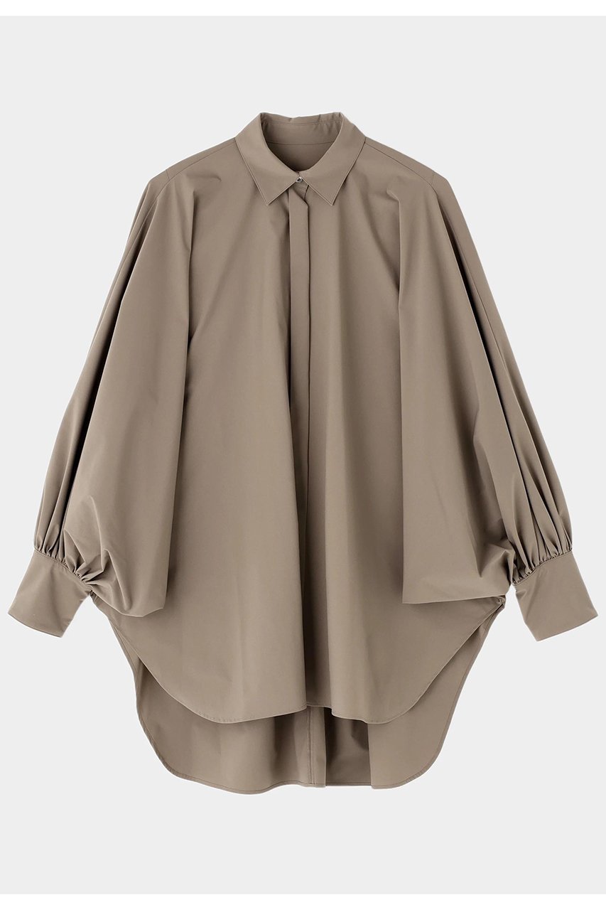 【ル フィル/LE PHIL】のSOLOTEXブロードバックギャザーブラウス インテリア・キッズ・メンズ・レディースファッション・服の通販 founy(ファニー) 　ファッション　Fashion　レディースファッション　Fashion for Women　トップス・カットソー　Cut & Sew Tops　シャツ・ブラウス・オフィスカジュアル　Elegant Blouses & Button-Ups　バッグ　Bags　ギャザー　Gathered, Ruffled　スリーブ　Sleeve, Long Sleeve / Short Sleeve　ロング　Long, Long-Length　ブラウン|ID: prp329100004878267 ipo3291000000036391853