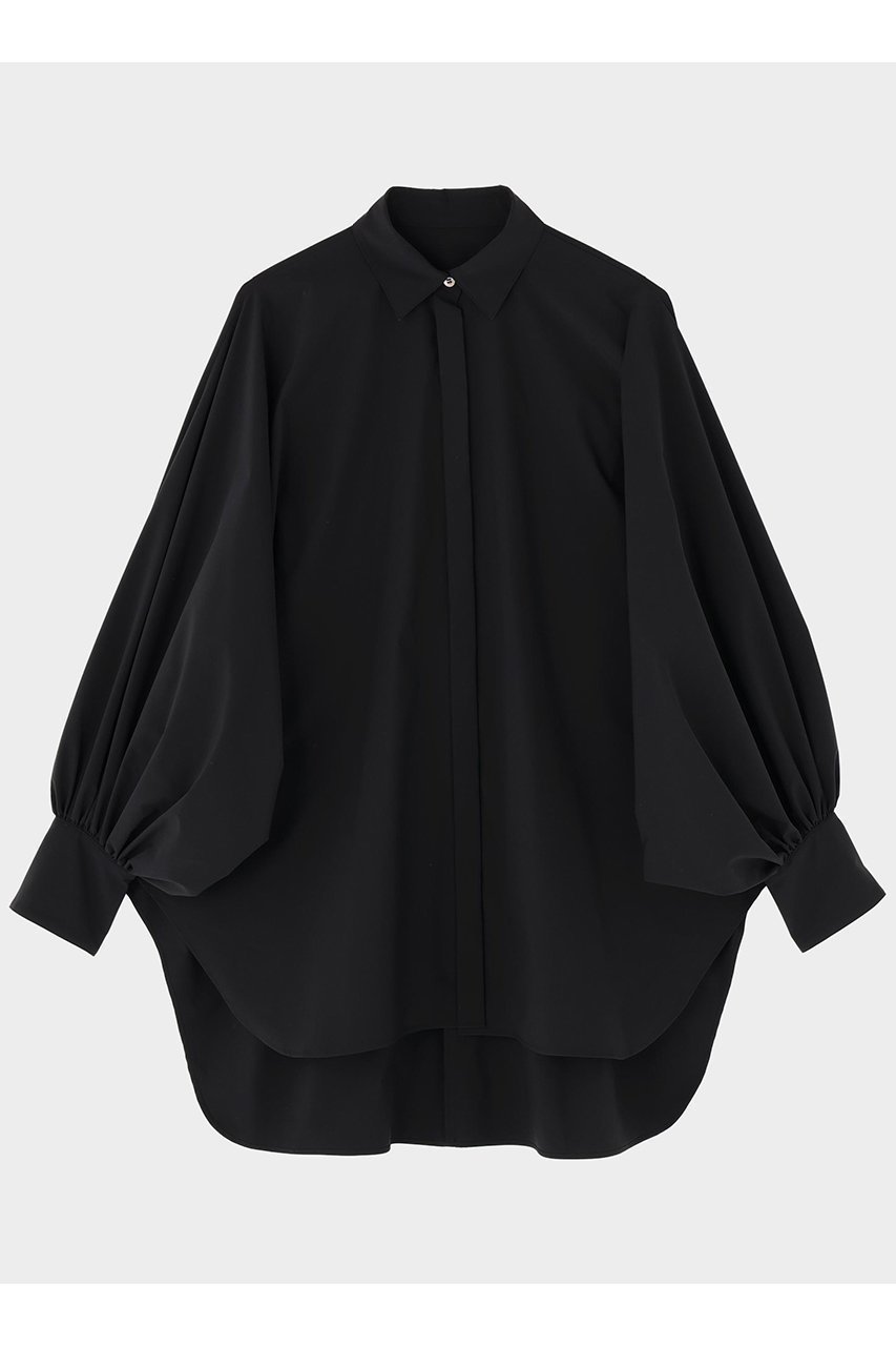 【ル フィル/LE PHIL】のSOLOTEXブロードバックギャザーブラウス インテリア・キッズ・メンズ・レディースファッション・服の通販 founy(ファニー) 　ファッション　Fashion　レディースファッション　Fashion for Women　トップス・カットソー　Cut & Sew Tops　シャツ・ブラウス・オフィスカジュアル　Elegant Blouses & Button-Ups　バッグ　Bags　ギャザー　Gathered, Ruffled　スリーブ　Sleeve, Long Sleeve / Short Sleeve　ロング　Long, Long-Length　ブラック|ID: prp329100004878267 ipo3291000000036391856