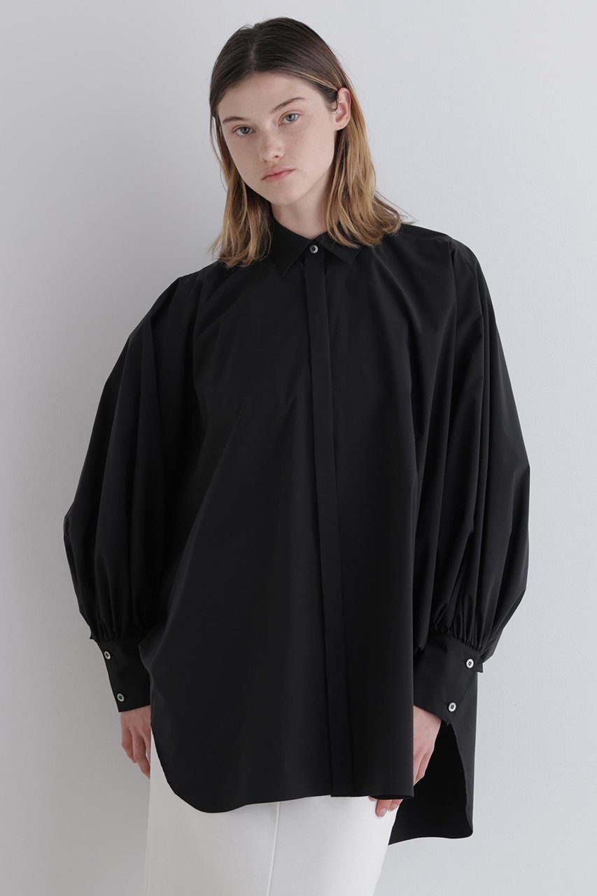 【ル フィル/LE PHIL】のSOLOTEXブロードバックギャザーブラウス 人気、トレンドファッション・服の通販 founy(ファニー) 　ファッション　Fashion　レディースファッション　Fashion for Women　トップス・カットソー　Cut & Sew Tops　シャツ・ブラウス・オフィスカジュアル　Elegant Blouses & Button-Ups　バッグ　Bags　ギャザー　Gathered, Ruffled　スリーブ　Sleeve, Long Sleeve / Short Sleeve　ロング　Long, Long-Length　other-2|ID: prp329100004878267 ipo3291000000036391857