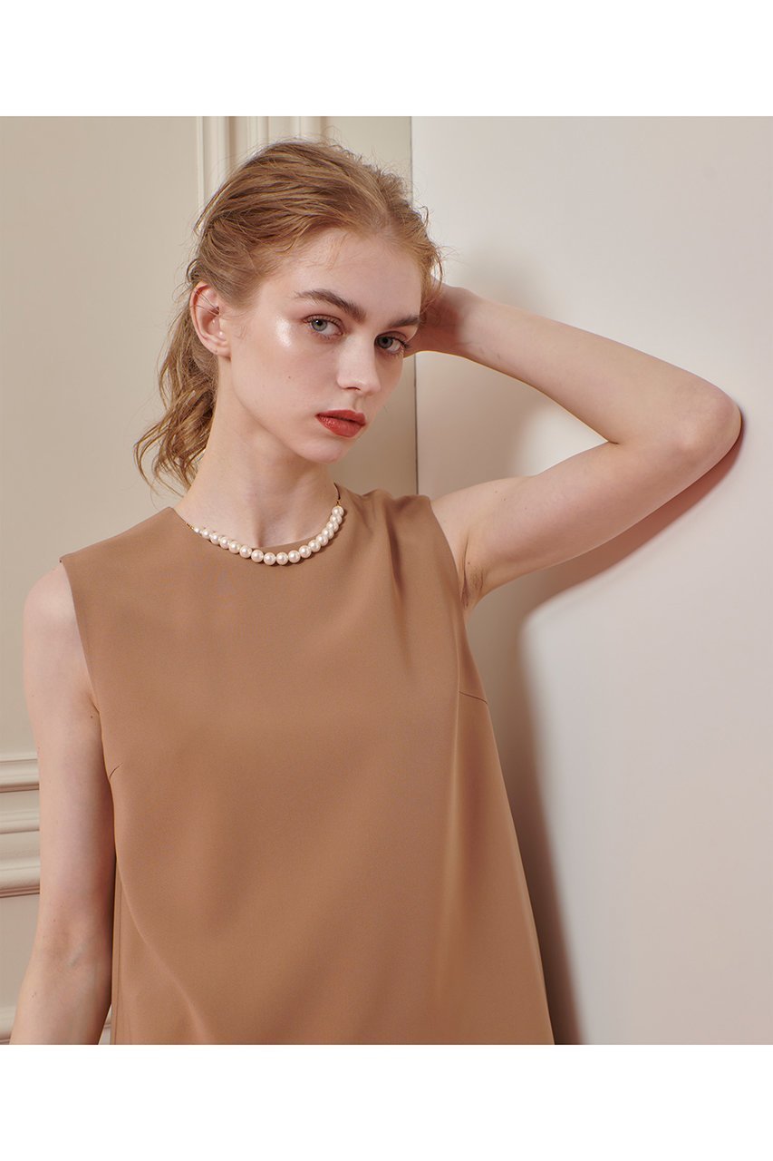 【アルアバイル/allureville】の【LOULOU WILLOUGHBY】パールネックレス付きフリルブラウス 人気、トレンドファッション・服の通販 founy(ファニー) 　ファッション　Fashion　レディースファッション　Fashion for Women　トップス・カットソー　Cut & Sew Tops　キャミソール&ノースリーブ　Camisoles & Sleeveless Tops　シャツ・ブラウス・オフィスカジュアル　Elegant Blouses & Button-Ups　ジュエリー　Jewelry　ネックレス　Necklaces & Pendants　ダブル　Double, Double-Breasted　ネックレス　Necklace, Pendant Necklace　ノースリーブ　Sleeveless, No-Sleeve　パール　Pearl, Pearl Accent　フリル　Frill, Ruffle　フレア　Flare, Flared　other-3|ID: prp329100004878270 ipo3291000000036391910