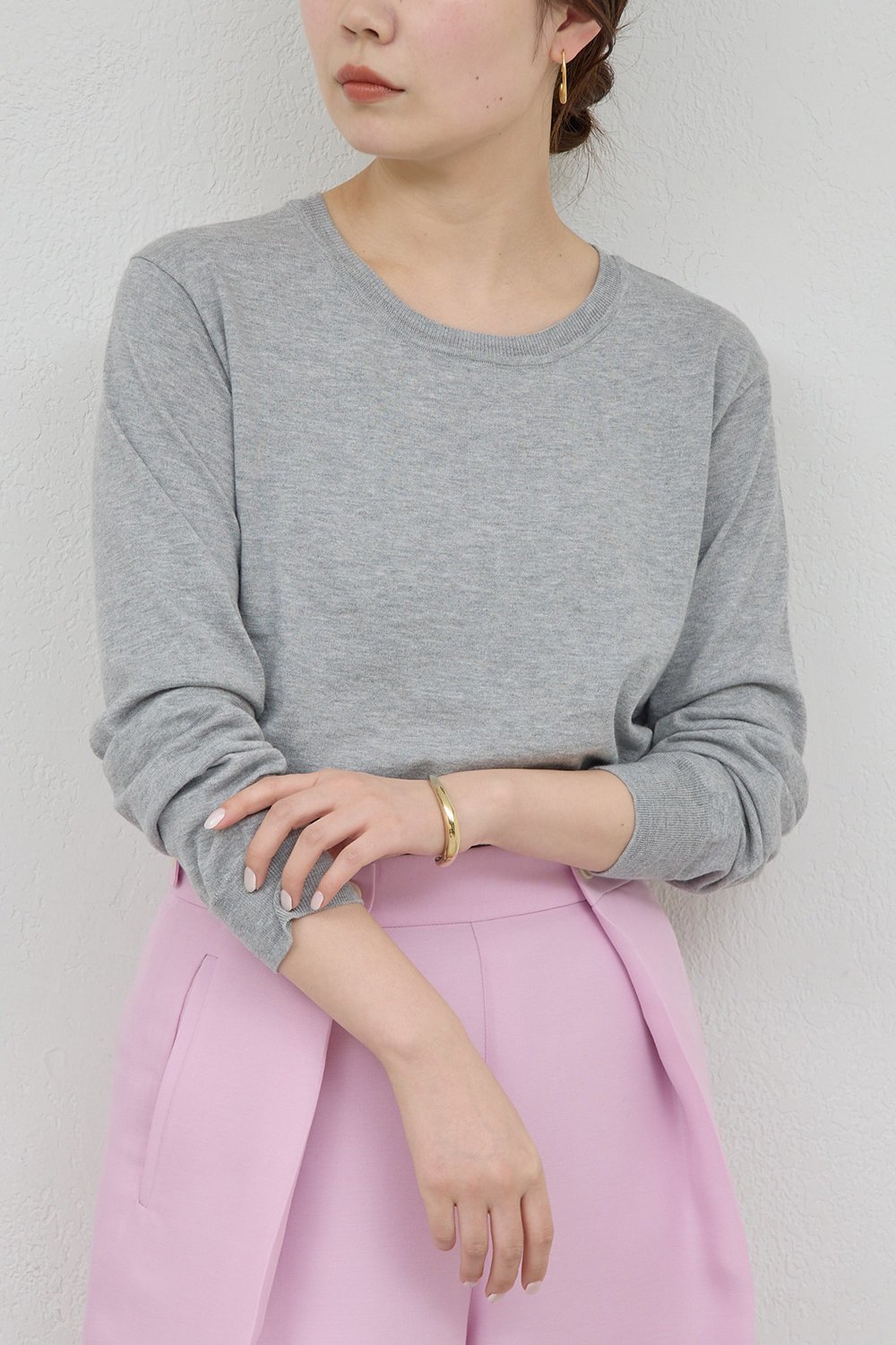 【ガリャルダガランテ/GALLARDAGALANTE】の【HERITANOVUM】シーアイランドコットンプルオーバー インテリア・キッズ・メンズ・レディースファッション・服の通販 founy(ファニー) 　ファッション　Fashion　レディースファッション　Fashion for Women　トップス・カットソー　Cut & Sew Tops　シャツ・ブラウス・オフィスカジュアル　Elegant Blouses & Button-Ups　カジュアルプルオーバー・ニットトップス　Pullovers & Knit Tops / Casual Pullovers　シンプル　Simple, Minimal　スタンダード　Standard, Basic　スリーブ　Sleeve, Long Sleeve / Short Sleeve　パープル　Purple, Violet　ベーシック　Basic, Essential　ロング　Long, Long-Length　再入荷　Restock / Back in Stock　春　Spring　グレー|ID: prp329100004878310 ipo3291000000036392768