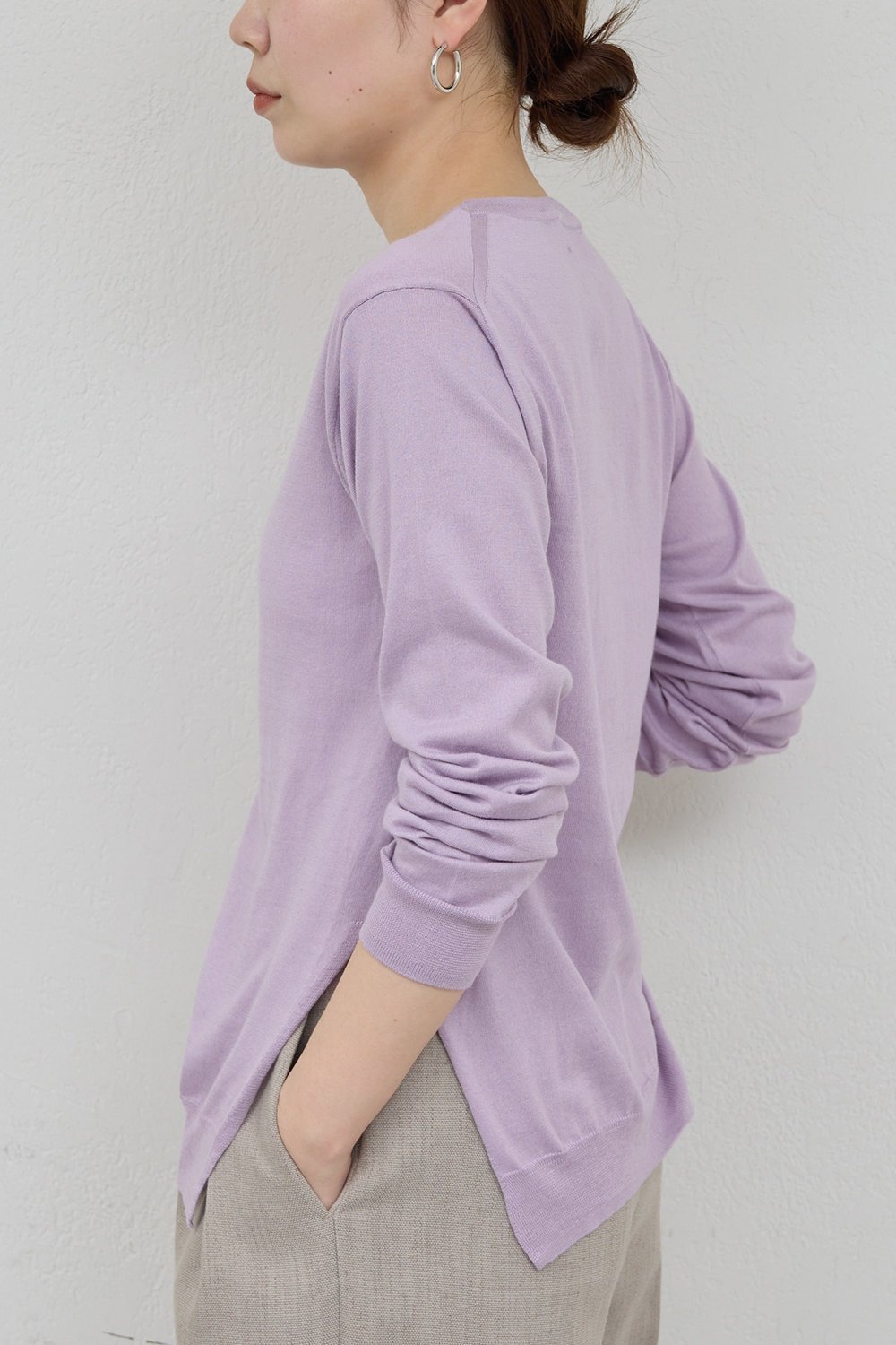 【ガリャルダガランテ/GALLARDAGALANTE】の【HERITANOVUM】シーアイランドコットンプルオーバー 人気、トレンドファッション・服の通販 founy(ファニー) 　ファッション　Fashion　レディースファッション　Fashion for Women　トップス・カットソー　Cut & Sew Tops　シャツ・ブラウス・オフィスカジュアル　Elegant Blouses & Button-Ups　カジュアルプルオーバー・ニットトップス　Pullovers & Knit Tops / Casual Pullovers　シンプル　Simple, Minimal　スタンダード　Standard, Basic　スリーブ　Sleeve, Long Sleeve / Short Sleeve　パープル　Purple, Violet　ベーシック　Basic, Essential　ロング　Long, Long-Length　再入荷　Restock / Back in Stock　春　Spring　other-6|ID: prp329100004878310 ipo3291000000036392774