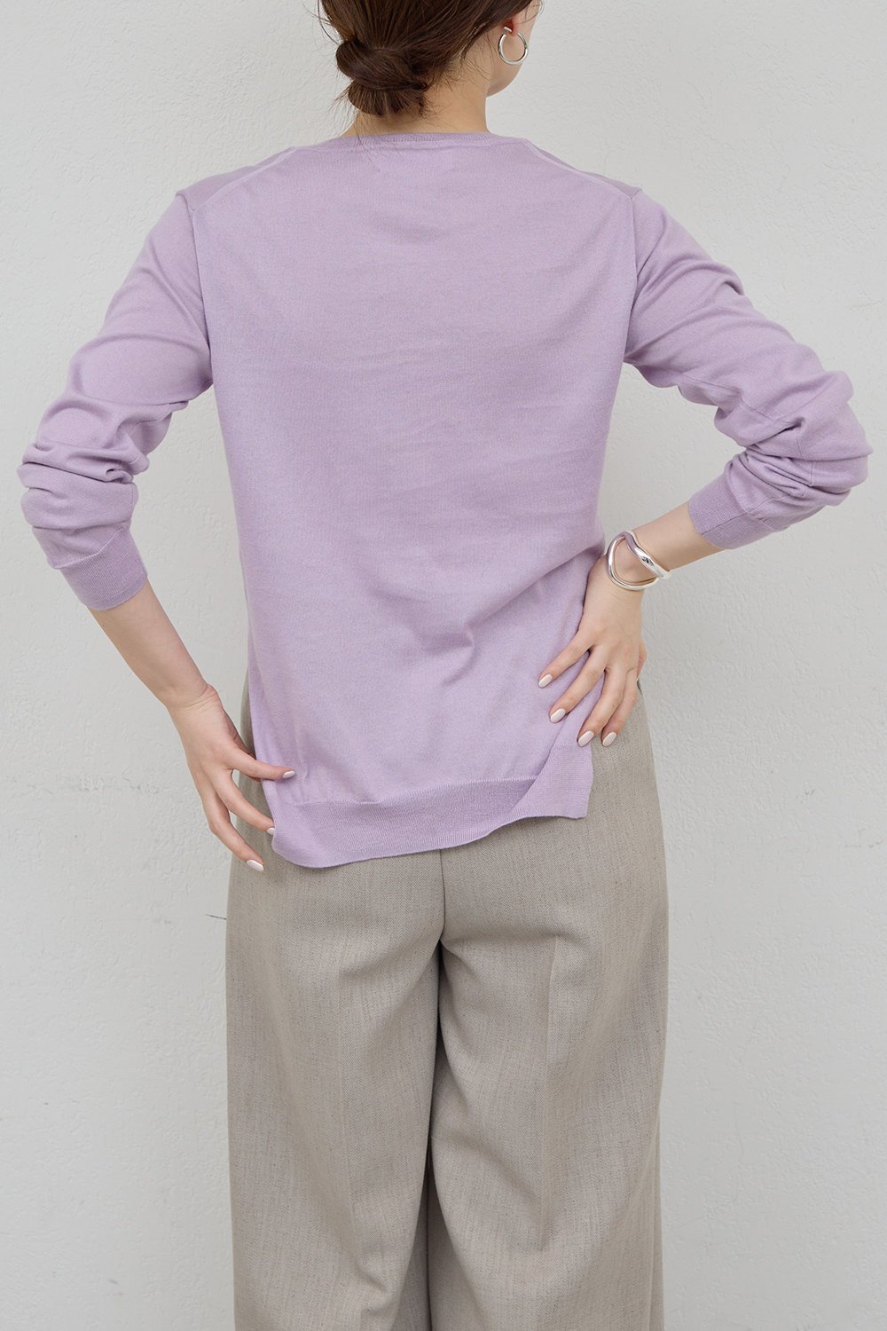 【ガリャルダガランテ/GALLARDAGALANTE】の【HERITANOVUM】シーアイランドコットンプルオーバー 人気、トレンドファッション・服の通販 founy(ファニー) 　ファッション　Fashion　レディースファッション　Fashion for Women　トップス・カットソー　Cut & Sew Tops　シャツ・ブラウス・オフィスカジュアル　Elegant Blouses & Button-Ups　カジュアルプルオーバー・ニットトップス　Pullovers & Knit Tops / Casual Pullovers　シンプル　Simple, Minimal　スタンダード　Standard, Basic　スリーブ　Sleeve, Long Sleeve / Short Sleeve　パープル　Purple, Violet　ベーシック　Basic, Essential　ロング　Long, Long-Length　再入荷　Restock / Back in Stock　春　Spring　other-7|ID: prp329100004878310 ipo3291000000036392775