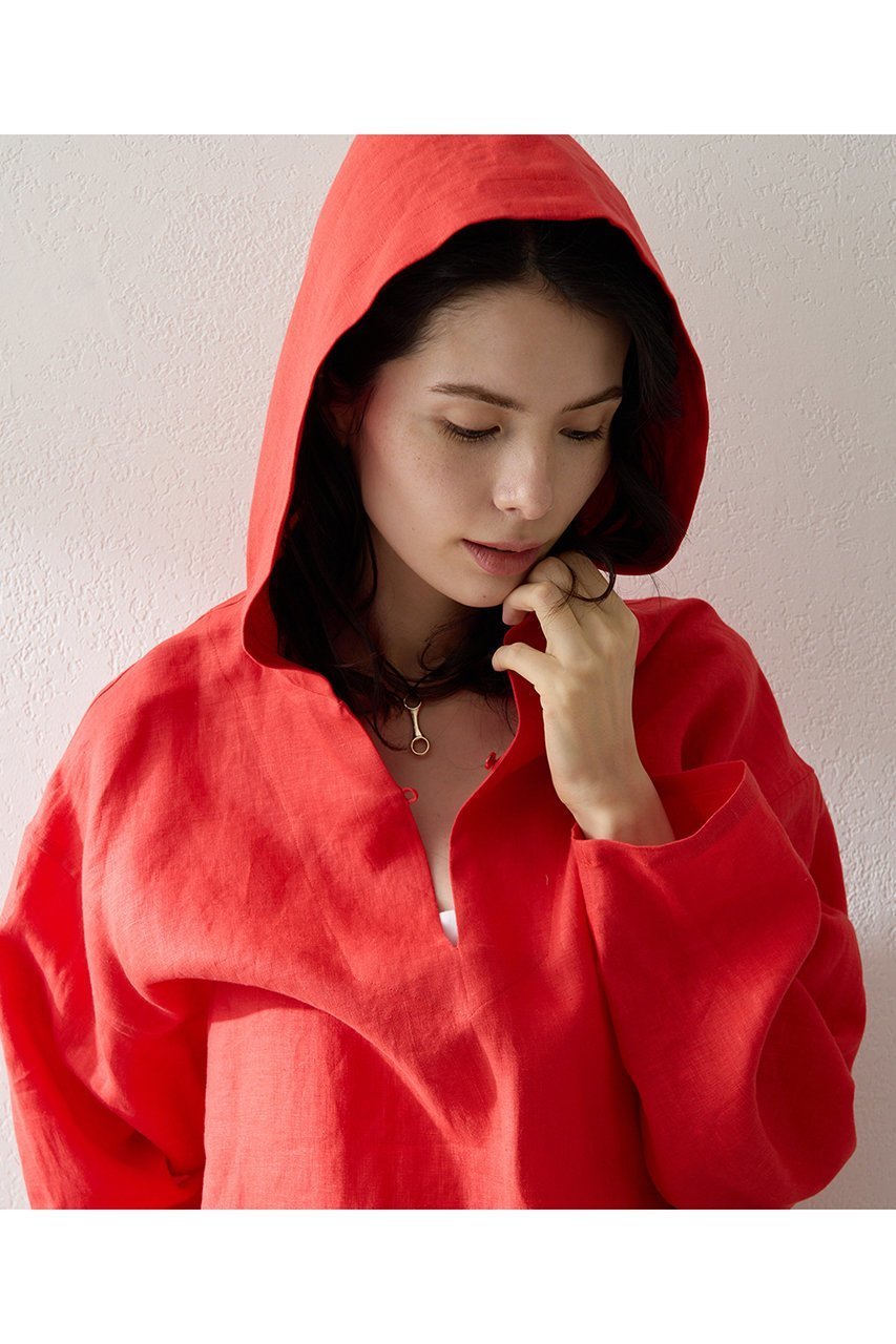 【ウィムガゼット/Whim Gazette】のリネンフードプルオーバー 人気、トレンドファッション・服の通販 founy(ファニー) 　ファッション　Fashion　レディースファッション　Fashion for Women　トップス・カットソー　Cut & Sew Tops　シャツ・ブラウス・オフィスカジュアル　Elegant Blouses & Button-Ups　カジュアルプルオーバー・ニットトップス　Pullovers & Knit Tops / Casual Pullovers　スリーブ　Sleeve, Long Sleeve / Short Sleeve　デニム　Denim, Jeans Material　フレンチ　French, French Style　ボトム　Bottoms, Lower Wear　リネン　Linen, Linen Fabric　リラックス　Relax, Relaxed Fit　ロング　Long, Long-Length　夏　Summer　新作・新入荷　New Arrivals / New In　春　Spring　S/S・春夏　SS, Spring/Summer, Warm Season　長袖　Long Sleeve, Full Sleeve　other-7|ID: prp329100004878315 ipo3291000000036392980