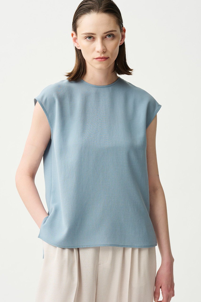 【アンクレイヴ/uncrave】のドライタッチトロ ノースリーブブラウス 人気、トレンドファッション・服の通販 founy(ファニー) 　ファッション　Fashion　レディースファッション　Fashion for Women　トップス・カットソー　Cut & Sew Tops　キャミソール&ノースリーブ　Camisoles & Sleeveless Tops　シャツ・ブラウス・オフィスカジュアル　Elegant Blouses & Button-Ups　スリット　Slit, Slit Detail　ノースリーブ　Sleeveless, No-Sleeve　洗える　Machine Washable　other-8|ID: prp329100004878365 ipo3291000000036393830