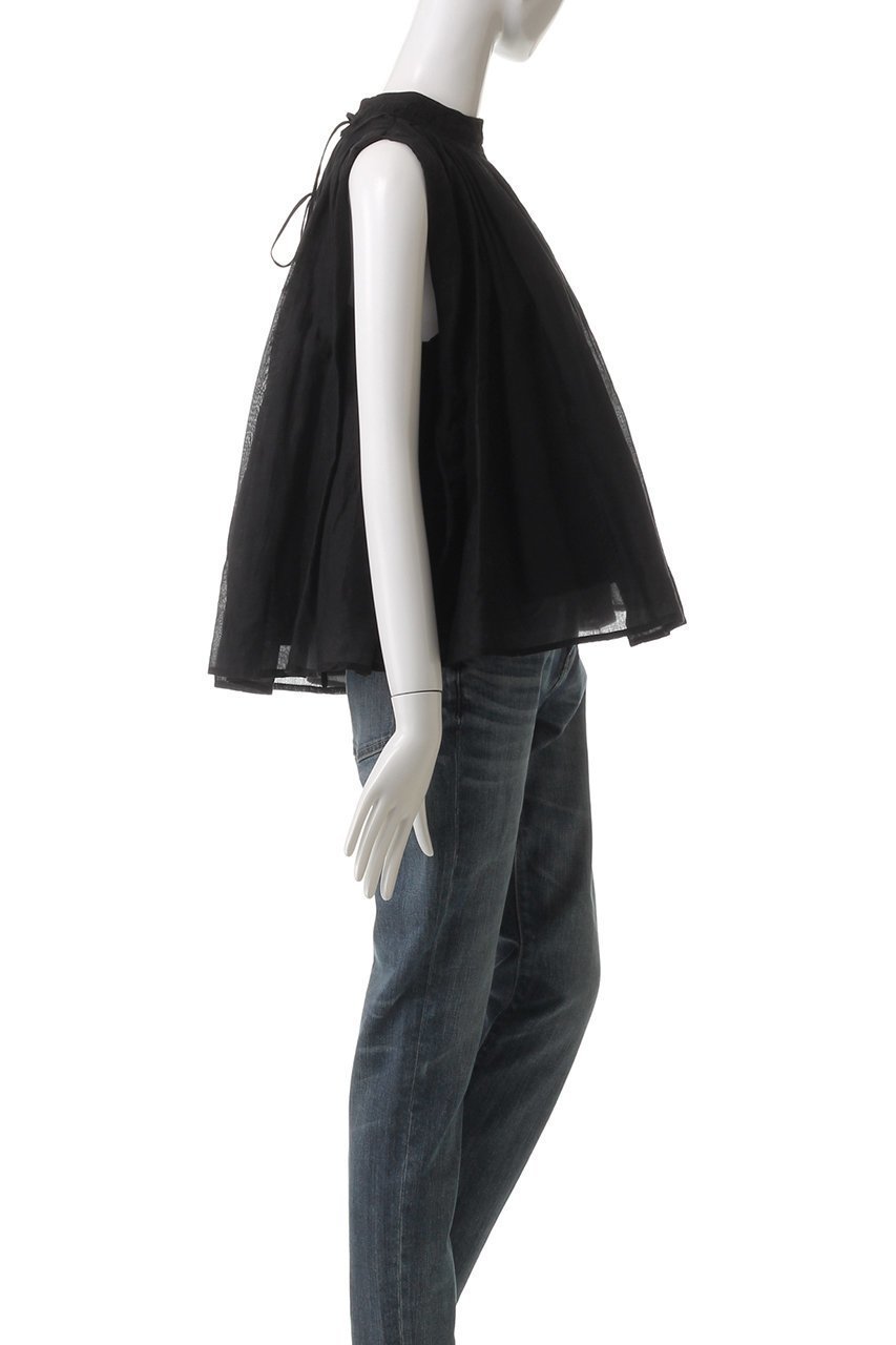 【マリリンムーン/MARILYN MOON】のタックテクニックシアーコットンフレアブラウス 人気、トレンドファッション・服の通販 founy(ファニー) 　ファッション　Fashion　レディースファッション　Fashion for Women　トップス・カットソー　Cut & Sew Tops　キャミソール&ノースリーブ　Camisoles & Sleeveless Tops　シャツ・ブラウス・オフィスカジュアル　Elegant Blouses & Button-Ups　インド　Indian Textile　エレガント 上品　Elegant　ギャザー　Gathered, Ruffled　サテン　Satin, Glossy Fabric　シアー　Sheer, See-Through　デニム　Denim, Jeans Material　ノースリーブ　Sleeveless, No-Sleeve　フレア　Flare, Flared　リゾート　Resort, Vacation Style　リュクス　Luxury, Elegant, High-End, Chic　夏　Summer　other-3|ID: prp329100004878446 ipo3291000000036394078