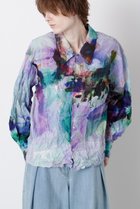 【ヒューエルミュージアム/hueLe Museum】の【STUMBLY】Crushed Art Print Shirts 人気、トレンドファッション・服の通販 founy(ファニー) ファッション Fashion レディースファッション Fashion for Women トップス・カットソー Cut & Sew Tops シャツ・ブラウス・オフィスカジュアル Elegant Blouses & Button-Ups ロングTシャツ・Tシャツ Longline T-Shirts & Tees スクエア Square, Square Shape スリーブ Sleeve, Long Sleeve / Short Sleeve タイプライター Typewriter Fabric, Crisp Cotton プリーツ Pleats, Pleated ロング Long, Long-Length thumbnail グリーン|ID: prp329100004878447 ipo3291000000036394083