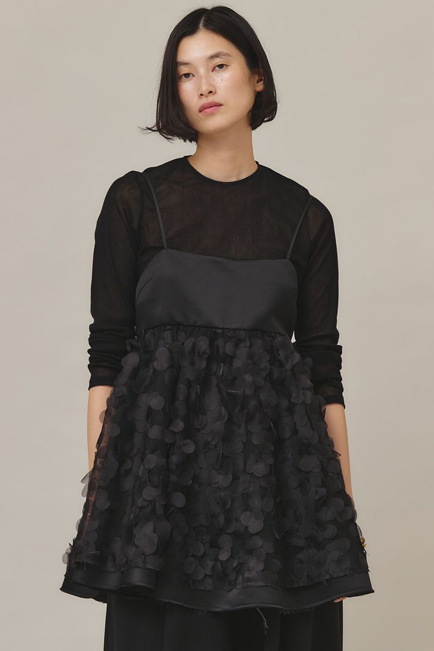 【カレンソロジー/Curensology】のドットチュールキャミソール 人気、トレンドファッション・服の通販 founy(ファニー) 　ファッション　Fashion　レディースファッション　Fashion for Women　トップス・カットソー　Cut & Sew Tops　キャミソール&ノースリーブ　Camisoles & Sleeveless Tops　シャツ・ブラウス・オフィスカジュアル　Elegant Blouses & Button-Ups　おすすめ　Recommended / Our Picks　カットソー　Cut and Sewn Top　キャミソール　Camisole, Spaghetti Strap Top　サテン　Satin, Glossy Fabric　ダウン　Down, Puffer　チュール　Tulip, Tulip Motif　デニム　Denim, Jeans Material　ドット　Polka Dot, Dot Pattern　ノースリーブ　Sleeveless, No-Sleeve　ベビー　Baby, Babywear　ボトム　Bottoms, Lower Wear　ランダム　Random, Irregular　ルーズ　Loose, Oversized　ワイド　Wide, Wide Fit　 other-1|ID: prp329100004878473 ipo3291000000036394472