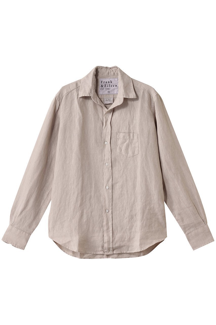 【フランク&アイリーン/Frank&Eileen】のEILEEN ウォッシュドリネン シャツ インテリア・キッズ・メンズ・レディースファッション・服の通販 founy(ファニー) 　ファッション　Fashion　レディースファッション　Fashion for Women　トップス・カットソー　Cut & Sew Tops　シャツ・ブラウス・オフィスカジュアル　Elegant Blouses & Button-Ups　シンプル　Simple, Minimal　スリーブ　Sleeve, Long Sleeve / Short Sleeve　ロング　Long, Long-Length　夏　Summer　春　Spring　S/S・春夏　SS, Spring/Summer, Warm Season　羽織　Haori, Light Jacket　ベージュ|ID: prp329100004878482 ipo3291000000036394627