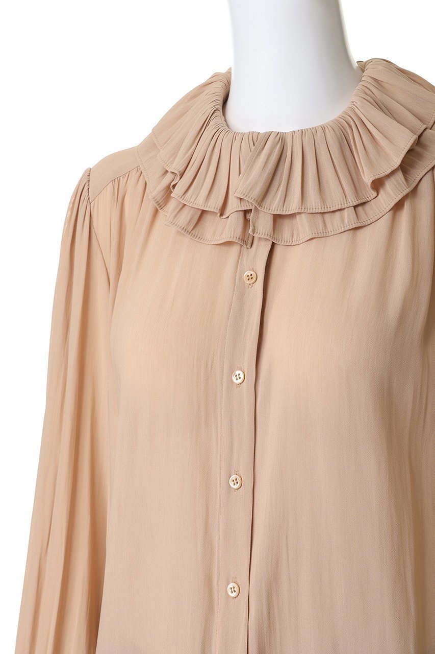 【デザイン ワークス/DESIGN WORKS】のダブル襟シアーブラウス 人気、トレンドファッション・服の通販 founy(ファニー) 　ファッション　Fashion　レディースファッション　Fashion for Women　トップス・カットソー　Cut & Sew Tops　シャツ・ブラウス・オフィスカジュアル　Elegant Blouses & Button-Ups　おすすめ　Recommended / Our Picks　シアー　Sheer, See-Through　ジャケット　Jacket, Outerwear　スリーブ　Sleeve, Long Sleeve / Short Sleeve　ダブル　Double, Double-Breasted　バランス　Balance, Style Balance　ブルゾン　Blouson, Bomber Jacket　ロング　Long, Long-Length　エレガント 上品　Elegant　新作・新入荷　New Arrivals / New In　other-5|ID: prp329100004878596 ipo3291000000036396944