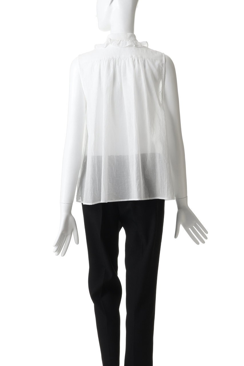 【ビリティス ディセッタン/Bilitis dix-sept ans】のラッフルノースリーブブラウス 人気、トレンドファッション・服の通販 founy(ファニー) 　ファッション　Fashion　レディースファッション　Fashion for Women　トップス・カットソー　Cut & Sew Tops　キャミソール&ノースリーブ　Camisoles & Sleeveless Tops　シャツ・ブラウス・オフィスカジュアル　Elegant Blouses & Button-Ups　センター　Center, Center Line　デニム　Denim, Jeans Material　ノースリーブ　Sleeveless, No-Sleeve　フレア　Flare, Flared　フロント　Front, Front Design　エレガント 上品　Elegant　新作・新入荷　New Arrivals / New In　other-4|ID: prp329100004878603 ipo3291000000036396981