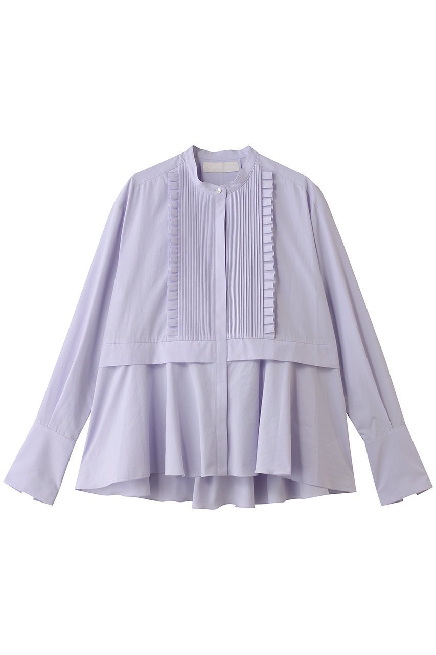 【ティアラ/Tiara】の《別注》【MARILYN MOON】フロントフリルブラウス インテリア・キッズ・メンズ・レディースファッション・服の通販 founy(ファニー) ファッション Fashion レディースファッション Fashion for Women トップス・カットソー Cut & Sew Tops シャツ・ブラウス・オフィスカジュアル Elegant Blouses & Button-Ups ストライプ Stripe, Striped Pattern スリーブ Sleeve, Long Sleeve / Short Sleeve デニム Denim, Jeans Material フリル Frill, Ruffle ペプラム Peplum, Flared Hem ロング Long, Long-Length 別注 Limited Edition, Custom Order 新作・新入荷 New Arrivals / New In ライラック|ID: prp329100004878604 ipo3291000000036396986