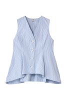 【アンクレイヴ/uncrave】のTHOMAS MASON ペプラムジレブラウス 人気、トレンドファッション・服の通販 founy(ファニー) ファッション Fashion レディースファッション Fashion for Women アウター Coat / Outerwear Collection トップス・カットソー Cut & Sew Tops キャミソール&ノースリーブ Camisoles & Sleeveless Tops シャツ・ブラウス・オフィスカジュアル Elegant Blouses & Button-Ups ベスト&ジレ / 重ね着スタイル Vests & Gilets コルセット Corset, Bustier シェイプ Shape, Slim Fit ストライプ Stripe, Striped Pattern セットアップ Set-Up, Coordinated Outfit ドレス Dress, One-Piece ノースリーブ Sleeveless, No-Sleeve ペプラム Peplum, Flared Hem 再入荷 Restock / Back in Stock |ID:prp329100004878609