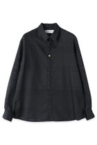 【クルニ/CULLNI】の【UNISEX】Sheer Tile Check Chin Tab シャツ 人気、トレンドファッション・服の通販 founy(ファニー) ファッション Fashion レディースファッション Fashion for Women トップス・カットソー Cut & Sew Tops シャツ・ブラウス・オフィスカジュアル Elegant Blouses & Button-Ups ユニセックス Unisex, Genderless スリット Slit, Slit Detail スリーブ Sleeve, Long Sleeve / Short Sleeve チェック Check, Plaid, Tartan ドレープ Drape, Draping Fabric パターン Pattern, Design Print ラウンド Round, Round Neck ロング Long, Long-Length エレガント 上品 Elegant 新作・新入荷 New Arrivals / New In thumbnail ブラックチェック|ID: prp329100004878611 ipo3291000000036397032