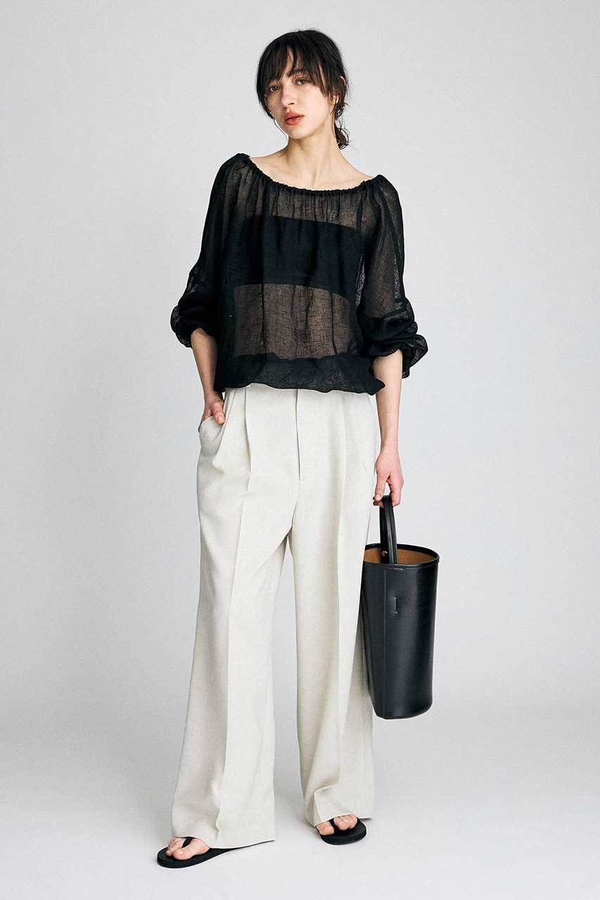 【ブリル/BRILL】のカラミギャザーブラウス 人気、トレンドファッション・服の通販 founy(ファニー) ファッション Fashion レディースファッション Fashion for Women トップス・カットソー Cut & Sew Tops シャツ・ブラウス・オフィスカジュアル Elegant Blouses & Button-Ups ギャザー Gathered, Ruffled ストリング String, Drawstring スリーブ Sleeve, Long Sleeve / Short Sleeve フォルム Silhouette, Form リネン Linen, Linen Fabric ロング Long, Long-Length 夏 Summer 新作・新入荷 New Arrivals / New In other-6|ID: prp329100004878613 ipo3291000000036397052