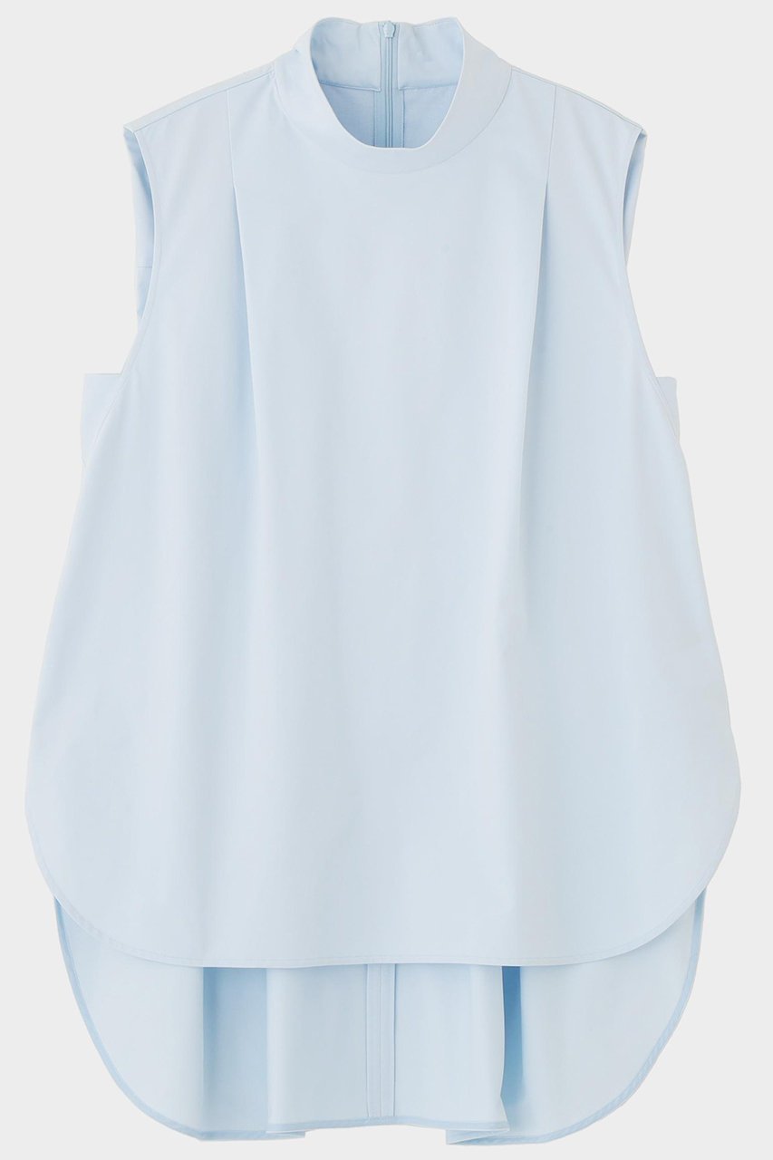 【ル フィル/LE PHIL】のテックスブリッドハイゲージブラウス インテリア・キッズ・メンズ・レディースファッション・服の通販 founy(ファニー) 　ファッション　Fashion　レディースファッション　Fashion for Women　トップス・カットソー　Cut & Sew Tops　キャミソール&ノースリーブ　Camisoles & Sleeveless Tops　シャツ・ブラウス・オフィスカジュアル　Elegant Blouses & Button-Ups　スタンダード　Standard, Basic　スタンド　Stand Collar, Upright Stand　ストレッチ　Stretch, Stretchy Fabric　ノースリーブ　Sleeveless, No-Sleeve　ボトム　Bottoms, Lower Wear　新作・新入荷　New Arrivals / New In　ブルー|ID: prp329100004878615 ipo3291000000036397058