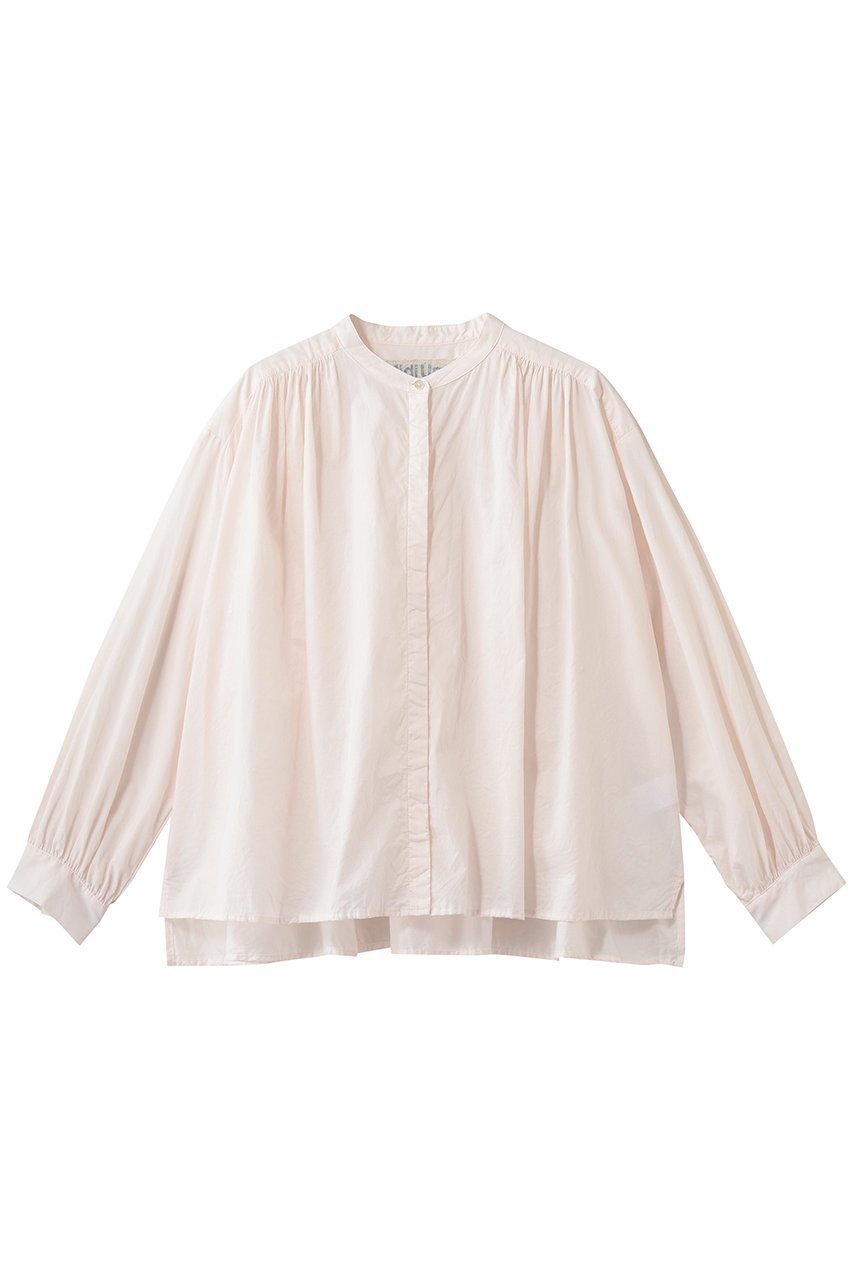 【ミディウミ/MidiUmi】のgathered wide shirt シャツ インテリア・キッズ・メンズ・レディースファッション・服の通販 founy(ファニー) 　ファッション　Fashion　レディースファッション　Fashion for Women　トップス・カットソー　Cut & Sew Tops　シャツ・ブラウス・オフィスカジュアル　Elegant Blouses & Button-Ups　ギャザー　Gathered, Ruffled　スリーブ　Sleeve, Long Sleeve / Short Sleeve　デニム　Denim, Jeans Material　フェミニン　Feminine, Girly　フレア　Flare, Flared　リラックス　Relax, Relaxed Fit　ロング　Long, Long-Length　新作・新入荷　New Arrivals / New In　pink|ID: prp329100004878622 ipo3291000000036397120