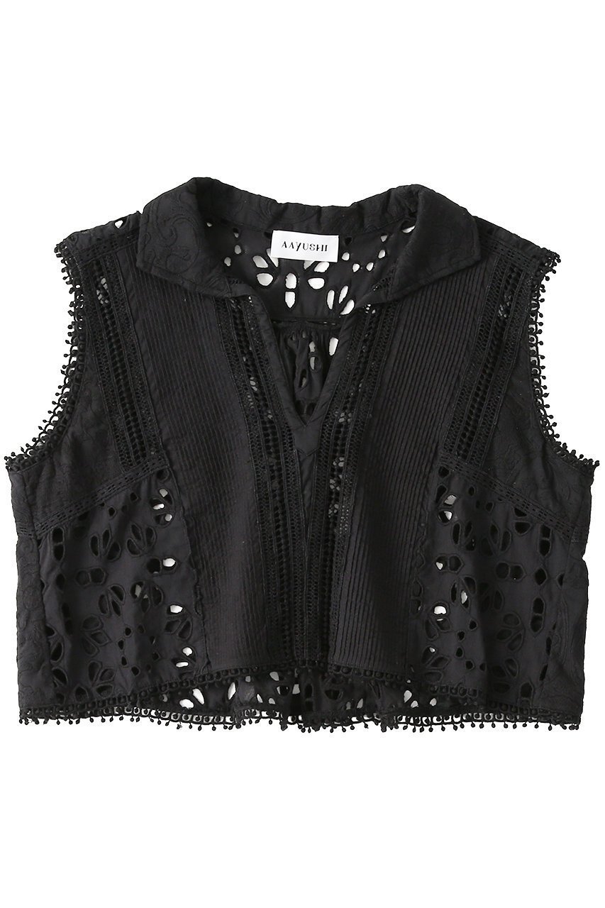 【アユーシ/AAYUSHI】のイスラミックノースリーブブラウス インテリア・キッズ・メンズ・レディースファッション・服の通販 founy(ファニー) ファッション Fashion レディースファッション Fashion for Women トップス・カットソー Cut & Sew Tops キャミソール&ノースリーブ Camisoles & Sleeveless Tops シャツ・ブラウス・オフィスカジュアル Elegant Blouses & Button-Ups インド Indian Textile コンパクト Compact, Small Size 今季 This Season, Current Season テクスチャー Texture, Textured Fabric なめらか Smooth, Silky Texture ノースリーブ Sleeveless, No-Sleeve バランス Balance, Style Balance パッチワーク Patchwork, Mixed Fabric ベスト Vest, Waistcoat ランダム Random, Irregular レース Lace, Lace Fabric ワーク Workwear, Utility Style おすすめ Recommended / Our Picks エレガント 上品 Elegant 新作・新入荷 New Arrivals / New In ブラック|ID: prp329100004878627 ipo3291000000036397154