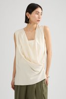 【カオス/Chaos】のソワーブラウス 人気、トレンドファッション・服の通販 founy(ファニー) ファッション Fashion レディースファッション Fashion for Women トップス・カットソー Cut & Sew Tops キャミソール&ノースリーブ Camisoles & Sleeveless Tops シャツ・ブラウス・オフィスカジュアル Elegant Blouses & Button-Ups アシンメトリー Asymmetrical Style シルク Silk, 100% Silk ジャケット Jacket, Outerwear スリット Slit, Slit Detail ドレープ Drape, Draping Fabric ノースリーブ Sleeveless, No-Sleeve ブルゾン Blouson, Bomber Jacket 新作・新入荷 New Arrivals / New In |ID:prp329100004878631