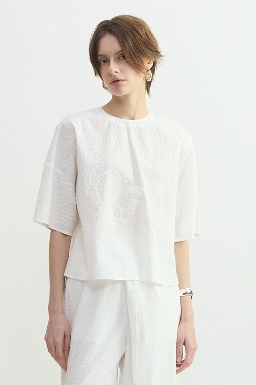 【プレインピープル/PLAIN PEOPLE】のレタープリントハーフスリーブプルオーバー 人気、トレンドファッション・服の通販 founy(ファニー) 　ファッション　Fashion　レディースファッション　Fashion for Women　トップス・カットソー　Cut & Sew Tops　シャツ・ブラウス・オフィスカジュアル　Elegant Blouses & Button-Ups　カジュアルプルオーバー・ニットトップス　Pullovers & Knit Tops / Casual Pullovers　ショート　Short, Short Length　シンプル　Simple, Minimal　スリーブ　Sleeve, Long Sleeve / Short Sleeve　プリント　Print, Printed Pattern　ペプラム　Peplum, Flared Hem　モチーフ　Motif, Design Theme　新作・新入荷　New Arrivals / New In　other-4|ID: prp329100004878635 ipo3291000000036397231