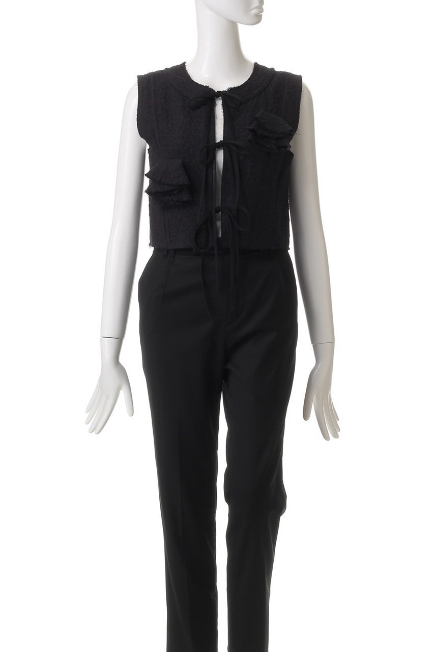 【メゾンスペシャル/MAISON SPECIAL】のFlower Rustic Tops/フラワーラスティックトップス 人気、トレンドファッション・服の通販 founy(ファニー) 　ファッション　Fashion　レディースファッション　Fashion for Women　トップス・カットソー　Cut & Sew Tops　キャミソール&ノースリーブ　Camisoles & Sleeveless Tops　シャツ・ブラウス・オフィスカジュアル　Elegant Blouses & Button-Ups　インナー　Innerwear　コンパクト　Compact, Small Size　ノースリーブ　Sleeveless, No-Sleeve　ビスチェ　Bustier, Corset Top　フラワー　Flower, Floral　フロント　Front, Front Design　モチーフ　Motif, Design Theme　リボン　Ribbon, Bow　other-2|ID: prp329100004878645 ipo3291000000036397781