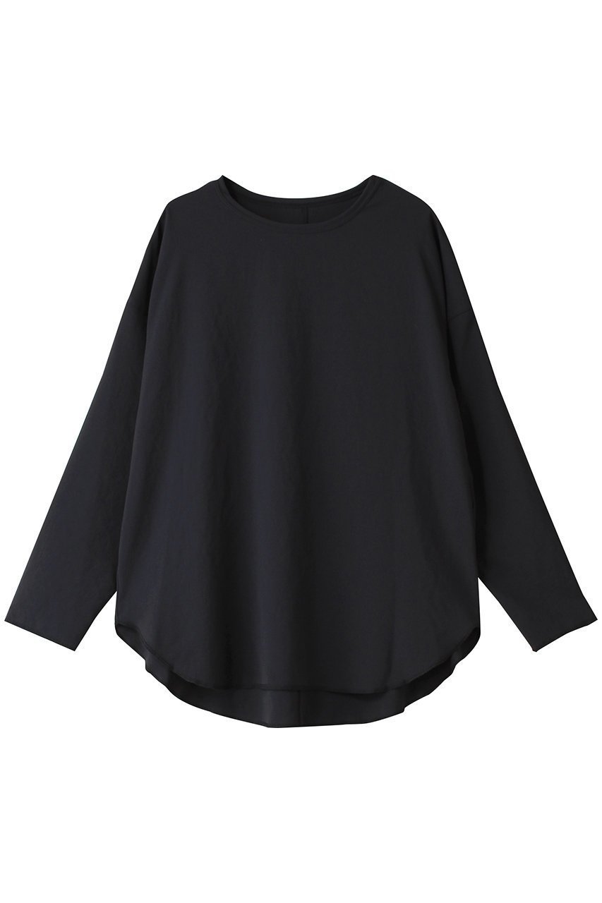 【プルミエ アロンディスモン/1er Arrondissement】のジョーゼットプルオーバー インテリア・キッズ・メンズ・レディースファッション・服の通販 founy(ファニー) 　ファッション　Fashion　レディースファッション　Fashion for Women　トップス・カットソー　Cut & Sew Tops　シャツ・ブラウス・オフィスカジュアル　Elegant Blouses & Button-Ups　カジュアルプルオーバー・ニットトップス　Pullovers & Knit Tops / Casual Pullovers　インナー　Innerwear　ジョーゼット　Georgette, Semi-Sheer Fabric　スリーブ　Sleeve, Long Sleeve / Short Sleeve　ドレープ　Drape, Draping Fabric　ロング　Long, Long-Length　ネイビー|ID: prp329100004878659 ipo3291000000036398899