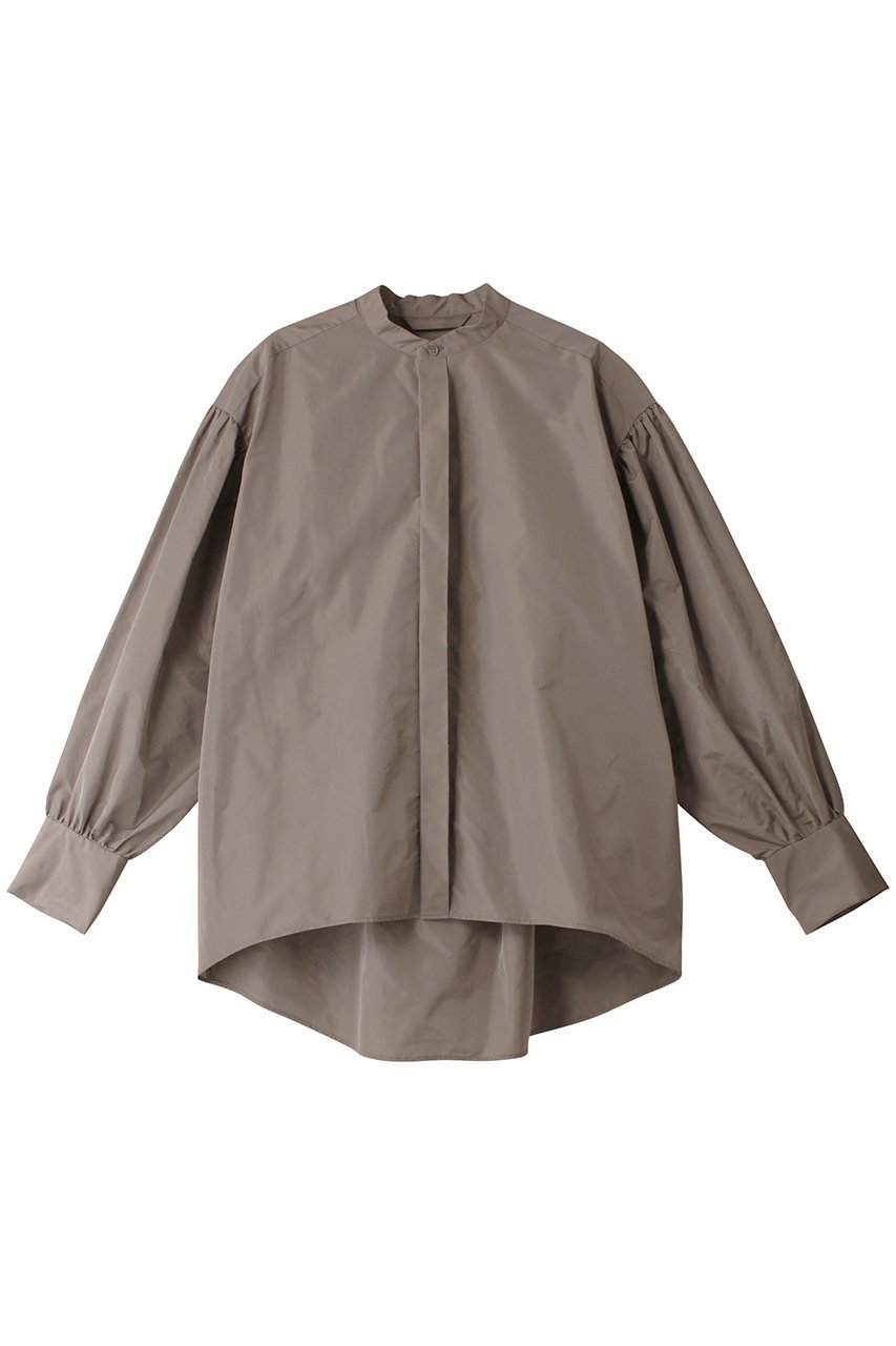 【オブリオ/AUBRIOT】のメモリータフタ ブラウス インテリア・キッズ・メンズ・レディースファッション・服の通販 founy(ファニー) 　ファッション　Fashion　レディースファッション　Fashion for Women　トップス・カットソー　Cut & Sew Tops　シャツ・ブラウス・オフィスカジュアル　Elegant Blouses & Button-Ups　イタリア　Italy　スリーブ　Sleeve, Long Sleeve / Short Sleeve　タフタ　Taffeta, Structured Fabric　フェミニン　Feminine, Girly　フォルム　Silhouette, Form　ベーシック　Basic, Essential　モダン　Modern, Contemporary　ロング　Long, Long-Length　モカブラウン|ID: prp329100004878664 ipo3291000000036399550