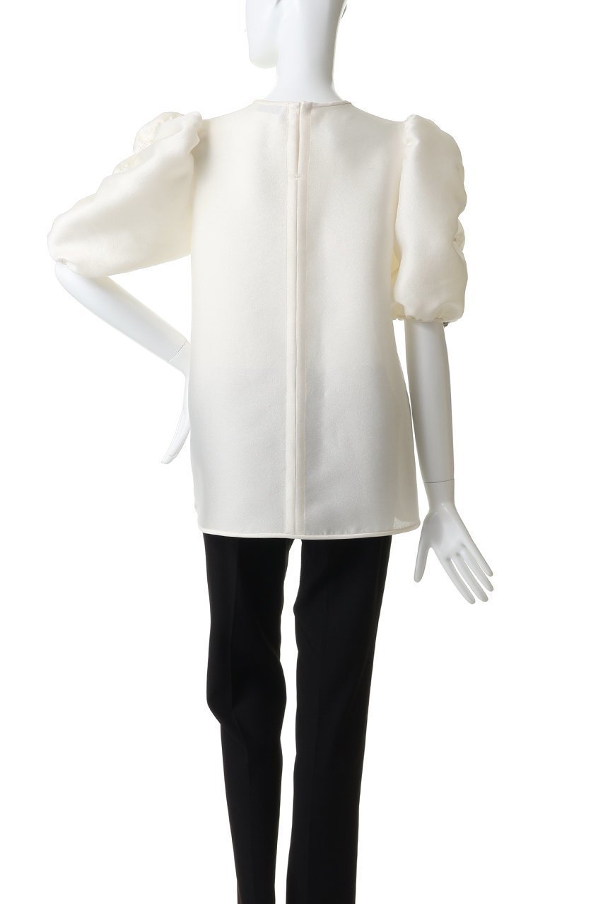 【ジェイドット/j.】のオクタダブルクロス 袖シャーリングブラウス 人気、トレンドファッション・服の通販 founy(ファニー) 　ファッション　Fashion　レディースファッション　Fashion for Women　トップス・カットソー　Cut & Sew Tops　シャツ・ブラウス・オフィスカジュアル　Elegant Blouses & Button-Ups　オケージョン　Occasion Wear　シャーリング　Shirring, Ruched　ショート　Short, Short Length　スリーブ　Sleeve, Long Sleeve / Short Sleeve　パーティ　Party, Party Style　フォルム　Silhouette, Form　新作・新入荷　New Arrivals / New In　other-4|ID: prp329100004878669 ipo3291000000036400240