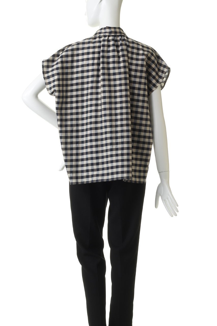 【マックスマーラ/Max Mara】の【Weekend Max Mara】STRANO チェックシャツ 人気、トレンドファッション・服の通販 founy(ファニー) 　ファッション　Fashion　レディースファッション　Fashion for Women　トップス・カットソー　Cut & Sew Tops　シャツ・ブラウス・オフィスカジュアル　Elegant Blouses & Button-Ups　ギャザー　Gathered, Ruffled　ショート　Short, Short Length　スリーブ　Sleeve, Long Sleeve / Short Sleeve　チェック　Check, Plaid, Tartan　ドレープ　Drape, Draping Fabric　フレア　Flare, Flared　夏　Summer　新作・新入荷　New Arrivals / New In　other-4|ID: prp329100004878671 ipo3291000000036400263