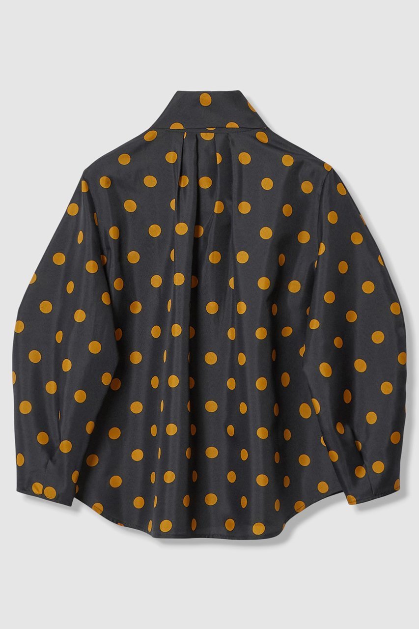 【アルアバイル/allureville】のポルカドットブラウス 人気、トレンドファッション・服の通販 founy(ファニー) 　ファッション　Fashion　レディースファッション　Fashion for Women　トップス・カットソー　Cut & Sew Tops　シャツ・ブラウス・オフィスカジュアル　Elegant Blouses & Button-Ups　クール　Cool, Chic　スリーブ　Sleeve, Long Sleeve / Short Sleeve　デニム　Denim, Jeans Material　トレンド　Trend, Trending Now　ドット　Polka Dot, Dot Pattern　バルーン　Balloon, Balloon Silhouette　フェミニン　Feminine, Girly　リボン　Ribbon, Bow　ロング　Long, Long-Length　再入荷　Restock / Back in Stock　other-2|ID: prp329100004878672 ipo3291000000036400295
