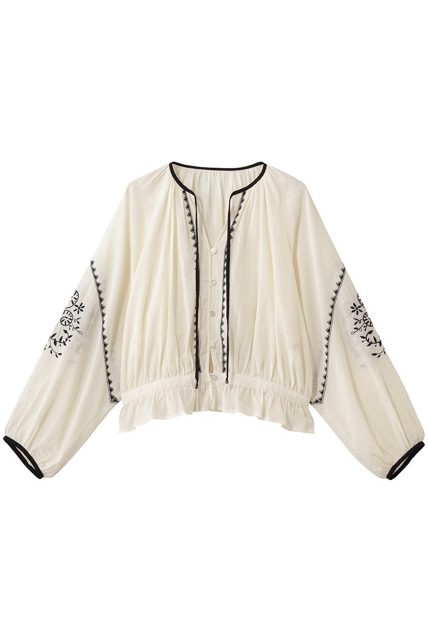 【シンゾーン/Shinzone】のエンブロイダリーブラウス 人気、トレンドファッション・服の通販 founy(ファニー) 　ファッション　Fashion　レディースファッション　Fashion for Women　トップス・カットソー　Cut & Sew Tops　シャツ・ブラウス・オフィスカジュアル　Elegant Blouses & Button-Ups　ギャザー　Gathered, Ruffled　スリーブ　Sleeve, Long Sleeve / Short Sleeve　デニム　Denim, Jeans Material　ロング　Long, Long-Length　新作・新入荷　New Arrivals / New In　 other-1|ID: prp329100004878682 ipo3291000000036400406