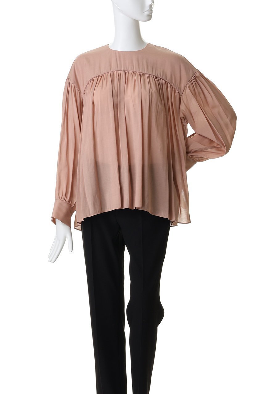 【ティアラ/Tiara】のギャザーブラウス 人気、トレンドファッション・服の通販 founy(ファニー) 　ファッション　Fashion　レディースファッション　Fashion for Women　トップス・カットソー　Cut & Sew Tops　シャツ・ブラウス・オフィスカジュアル　Elegant Blouses & Button-Ups　ギャザー　Gathered, Ruffled　シルク　Silk, 100% Silk　スリーブ　Sleeve, Long Sleeve / Short Sleeve　タンブラー　Tumbler, Travel Mug　ネップ　Nepp, Slub Yarn　ヨーク　Yoke, Yoke Design　ロング　Long, Long-Length　新作・新入荷　New Arrivals / New In　other-2|ID: prp329100004878684 ipo3291000000036400425