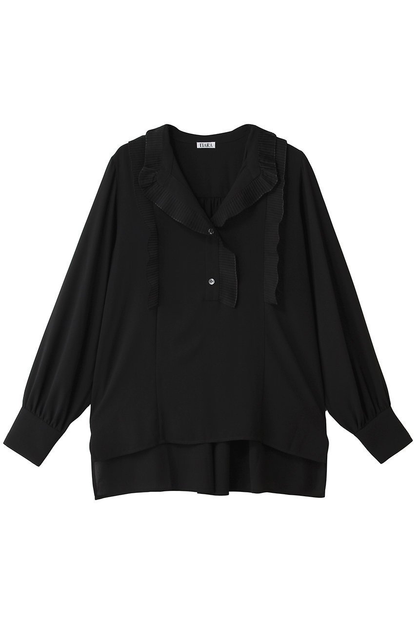 【ティアラ/Tiara】のプリーツディテールブラウス インテリア・キッズ・メンズ・レディースファッション・服の通販 founy(ファニー) ファッション Fashion レディースファッション Fashion for Women トップス・カットソー Cut & Sew Tops シャツ・ブラウス・オフィスカジュアル Elegant Blouses & Button-Ups おすすめ Recommended / Our Picks エアリー Airy Texture オケージョン Occasion Wear シアー Sheer, See-Through ジャケット Jacket, Outerwear ジョーゼット Georgette, Semi-Sheer Fabric スリーブ Sleeve, Long Sleeve / Short Sleeve パーティ Party, Party Style フリル Frill, Ruffle プリーツ Pleats, Pleated ロング Long, Long-Length エレガント 上品 Elegant 新作・新入荷 New Arrivals / New In ブラック|ID: prp329100004878686 ipo3291000000036400439