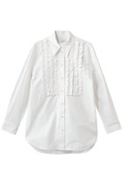 【ジェイドット/j.】の高密度タイプライター フリルシャツ 人気、トレンドファッション・服の通販 founy(ファニー) ファッション Fashion レディースファッション Fashion for Women トップス・カットソー Cut & Sew Tops シャツ・ブラウス・オフィスカジュアル Elegant Blouses & Button-Ups オーガンジー Organza Fabric スリーブ Sleeve, Long Sleeve / Short Sleeve タイプライター Typewriter Fabric, Crisp Cotton デニム Denim, Jeans Material パーティ Party, Party Style フリル Frill, Ruffle ロング Long, Long-Length 新作・新入荷 New Arrivals / New In thumbnail ホワイト|ID: prp329100004878693 ipo3291000000036400549