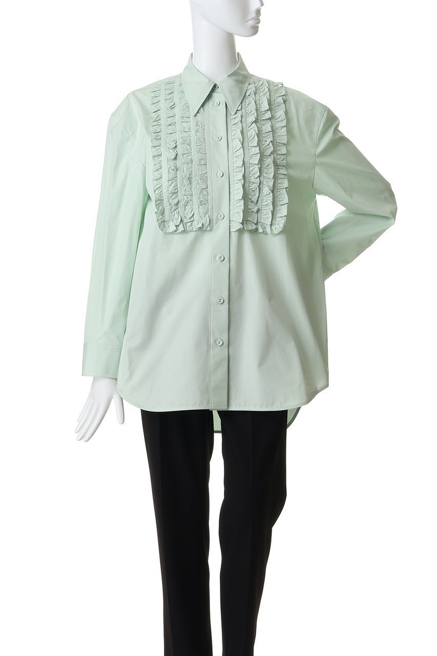 【ジェイドット/j.】の高密度タイプライター フリルシャツ 人気、トレンドファッション・服の通販 founy(ファニー) ファッション Fashion レディースファッション Fashion for Women トップス・カットソー Cut & Sew Tops シャツ・ブラウス・オフィスカジュアル Elegant Blouses & Button-Ups オーガンジー Organza Fabric スリーブ Sleeve, Long Sleeve / Short Sleeve タイプライター Typewriter Fabric, Crisp Cotton デニム Denim, Jeans Material パーティ Party, Party Style フリル Frill, Ruffle ロング Long, Long-Length 新作・新入荷 New Arrivals / New In other-2|ID: prp329100004878693 ipo3291000000036400551