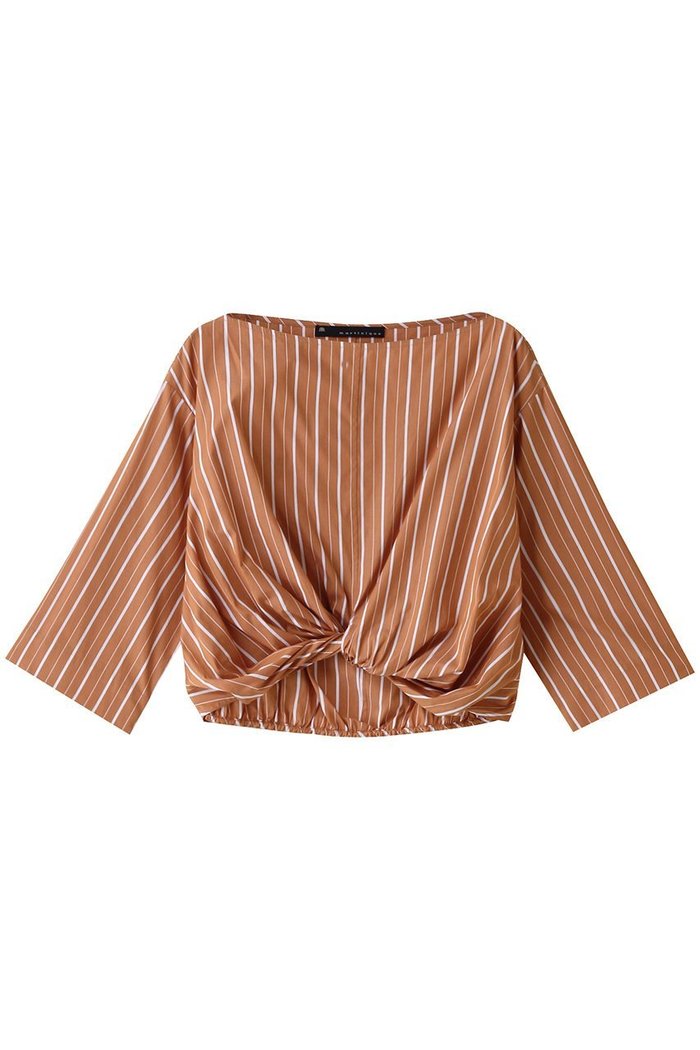 【マルティニーク/martinique】のクロップドギャザーブラウス インテリア・キッズ・メンズ・レディースファッション・服の通販 founy(ファニー) https://founy.com/ ファッション Fashion レディースファッション Fashion for Women トップス・カットソー Cut & Sew Tops シャツ・ブラウス・オフィスカジュアル Elegant Blouses & Button-Ups おすすめ Recommended / Our Picks インナー Innerwear ギャザー Gathered, Ruffled クロップド Cropped, Short Length ショート Short, Short Length ストライプ Stripe, Striped Pattern スリーブ Sleeve, Long Sleeve / Short Sleeve バランス Balance, Style Balance フロント Front, Front Design 定番 Standard, Basic Item |ID: prp329100004878698 ipo3291000000036400703