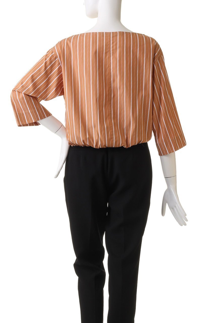 【マルティニーク/martinique】のクロップドギャザーブラウス 人気、トレンドファッション・服の通販 founy(ファニー) 　ファッション　Fashion　レディースファッション　Fashion for Women　トップス・カットソー　Cut & Sew Tops　シャツ・ブラウス・オフィスカジュアル　Elegant Blouses & Button-Ups　おすすめ　Recommended / Our Picks　インナー　Innerwear　ギャザー　Gathered, Ruffled　クロップド　Cropped, Short Length　ショート　Short, Short Length　ストライプ　Stripe, Striped Pattern　スリーブ　Sleeve, Long Sleeve / Short Sleeve　バランス　Balance, Style Balance　フロント　Front, Front Design　定番　Standard, Basic Item　other-4|ID: prp329100004878698 ipo3291000000036400707