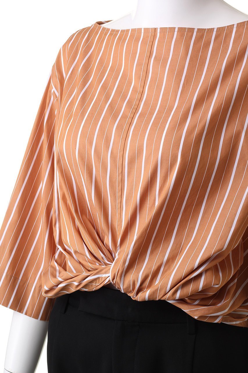 【マルティニーク/martinique】のクロップドギャザーブラウス 人気、トレンドファッション・服の通販 founy(ファニー) 　ファッション　Fashion　レディースファッション　Fashion for Women　トップス・カットソー　Cut & Sew Tops　シャツ・ブラウス・オフィスカジュアル　Elegant Blouses & Button-Ups　おすすめ　Recommended / Our Picks　インナー　Innerwear　ギャザー　Gathered, Ruffled　クロップド　Cropped, Short Length　ショート　Short, Short Length　ストライプ　Stripe, Striped Pattern　スリーブ　Sleeve, Long Sleeve / Short Sleeve　バランス　Balance, Style Balance　フロント　Front, Front Design　定番　Standard, Basic Item　other-5|ID: prp329100004878698 ipo3291000000036400708