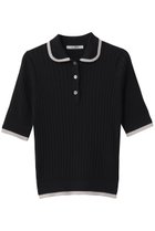 【スローン/SLOANE】の12Gワイドリブ コットン×ポリエステル バイカラー5分袖丸襟ポロ 人気、トレンドファッション・服の通販 founy(ファニー) ファッション Fashion レディースファッション Fashion for Women トップス・カットソー Cut & Sew Tops シャツ・ブラウス・オフィスカジュアル Elegant Blouses & Button-Ups ポロシャツ・きれいめカジュアル Smart-Casual Polo Tops クラシカル Classical, Vintage-Inspired ジャケット Jacket, Outerwear フィット Fit, Slim Fit ポロシャツ Polo Shirt, Collared Tee ワイドリブ Wide Rib, Wide Ribbed Knit 新作・新入荷 New Arrivals / New In thumbnail ブラック×ライトグレー|ID: prp329100004878700 ipo3291000000036400765
