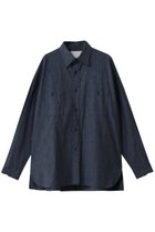 【ティッカ/TICCA】の【UNISEX】ニアデニムWポケットスクエアビッグシャツ 人気、トレンドファッション・服の通販 founy(ファニー) ファッション Fashion レディースファッション Fashion for Women トップス・カットソー Cut & Sew Tops シャツ・ブラウス・オフィスカジュアル Elegant Blouses & Button-Ups ユニセックス Unisex, Genderless スリット Slit, Slit Detail スリーブ Sleeve, Long Sleeve / Short Sleeve ダブル Double, Double-Breasted デニム Denim, Jeans Material ポケット Pocket, Pocket Detail ロング Long, Long-Length 新作・新入荷 New Arrivals / New In thumbnail ネイビー|ID: prp329100004878703 ipo3291000000036400784