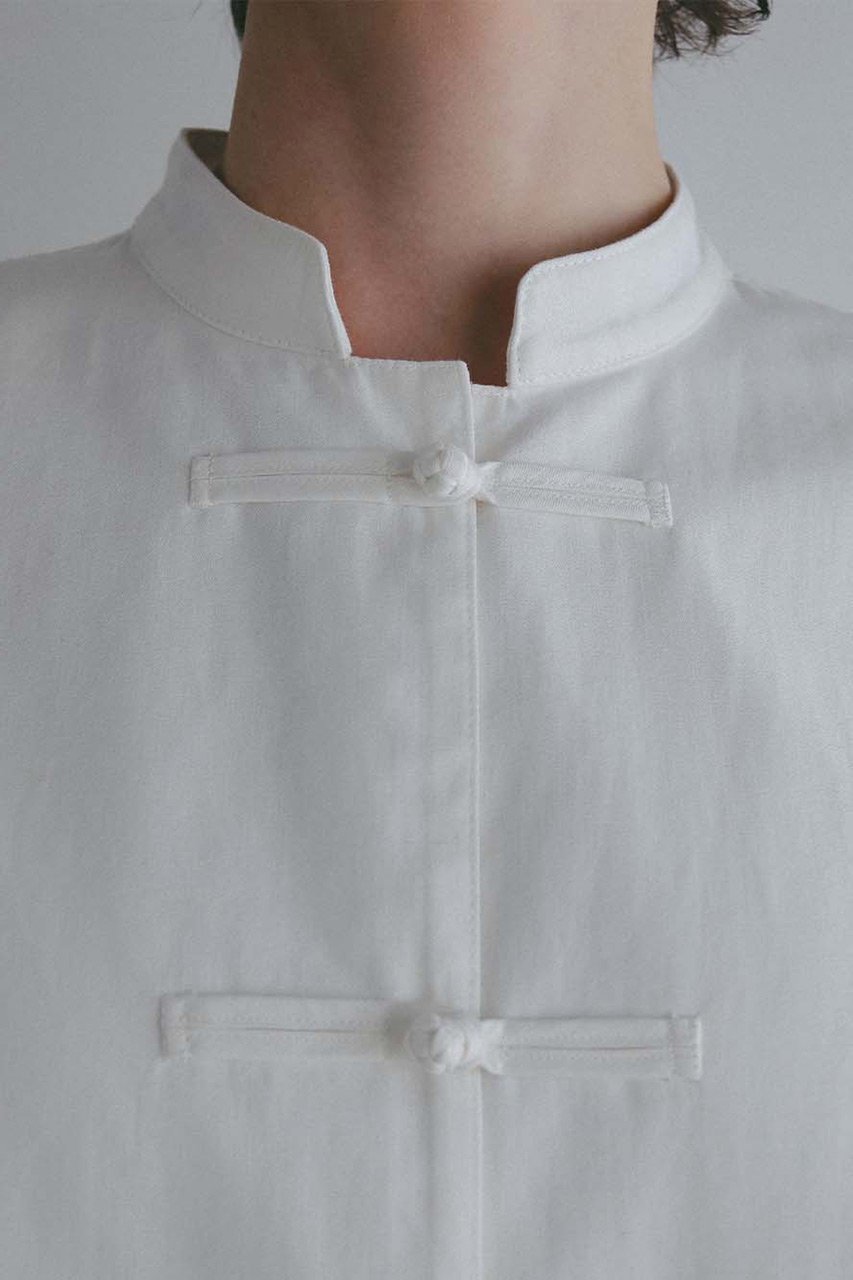 【ハー/HER.】のコットンリネンチャイナブラウス 人気、トレンドファッション・服の通販 founy(ファニー) 　ファッション　Fashion　レディースファッション　Fashion for Women　トップス・カットソー　Cut & Sew Tops　シャツ・ブラウス・オフィスカジュアル　Elegant Blouses & Button-Ups　ショルダー　Shoulder, Shoulder Strap　ジャケット　Jacket, Outerwear　スリーブ　Sleeve, Long Sleeve / Short Sleeve　リネン　Linen, Linen Fabric　ロング　Long, Long-Length　新作・新入荷　New Arrivals / New In　other-6|ID: prp329100004878706 ipo3291000000036400811