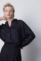 【ヒューエルミュージアム/hueLe Museum】の【hLM】麻オーバーサイズシャツ ネイビー|ID: prp329100004878710 ipo3291000000036401713