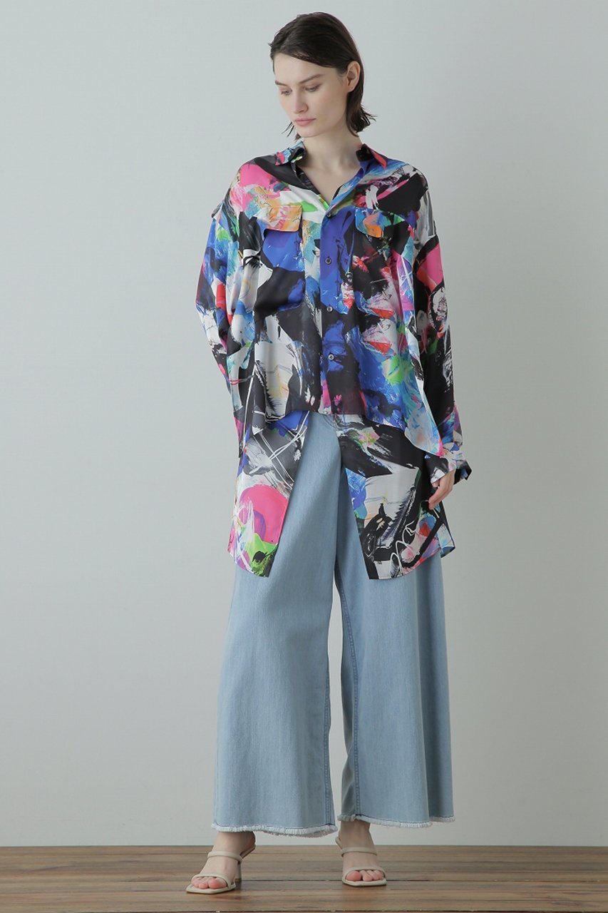 【ヒューエルミュージアム/hueLe Museum】の【STUMBLY】Printed Relaxy Shirt 人気、トレンドファッション・服の通販 founy(ファニー) ファッション Fashion レディースファッション Fashion for Women トップス・カットソー Cut & Sew Tops シャツ・ブラウス・オフィスカジュアル Elegant Blouses & Button-Ups スリーブ Sleeve, Long Sleeve / Short Sleeve プリント Print, Printed Pattern ミリタリー Military, Army Style ロング Long, Long-Length other-6|ID: prp329100004878716 ipo3291000000036402370